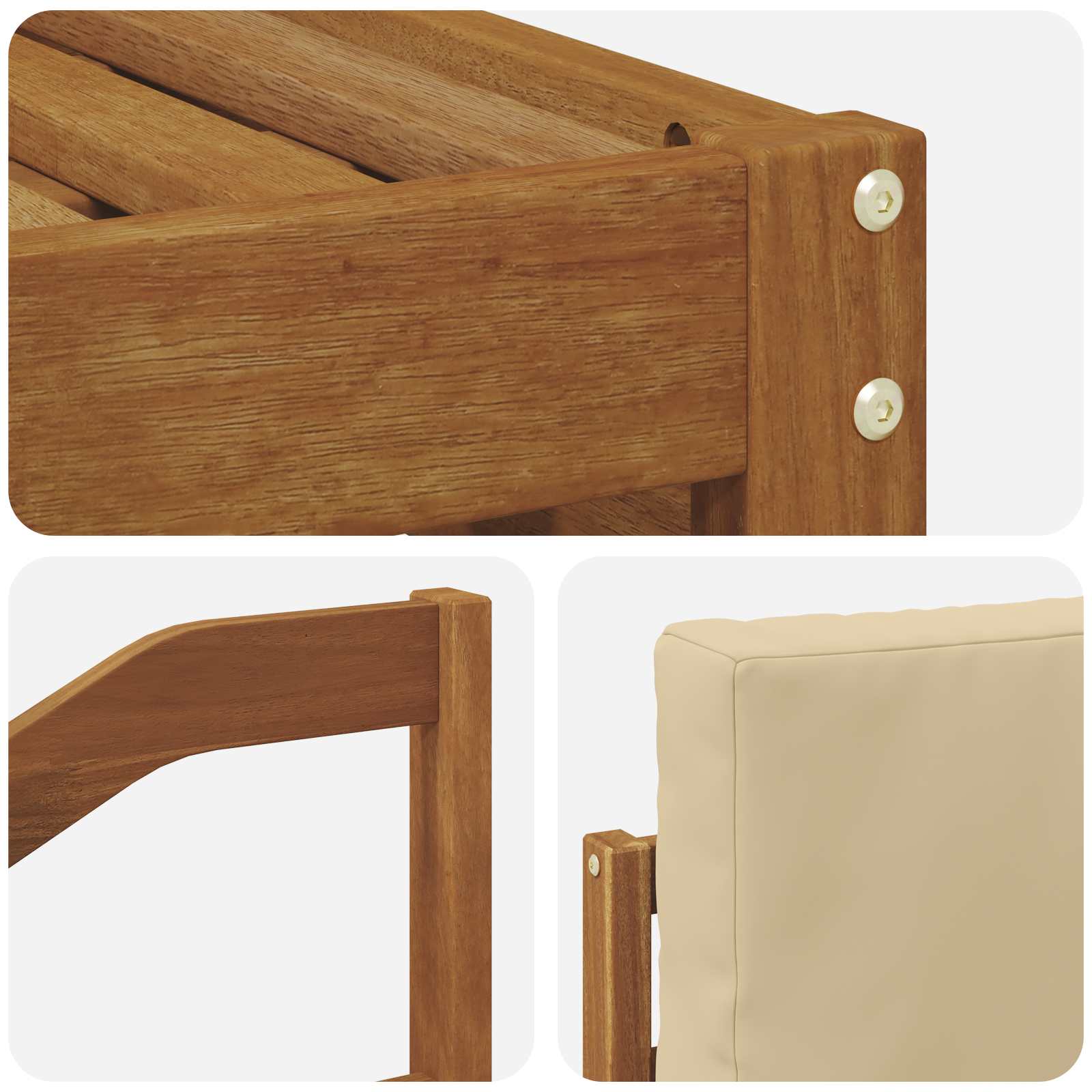 Ensemble de canapé d'angle avec coussin 7 pcs Naturel et Beige - XIOS