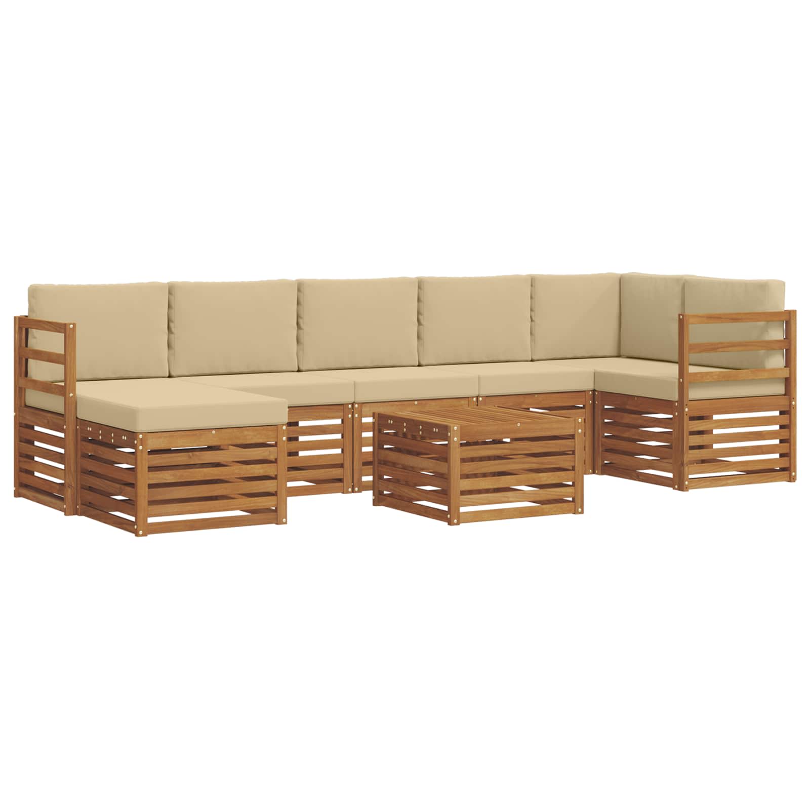 Ensemble de canapés d'extérieur 8 pcs Naturel et Beige - XIOS