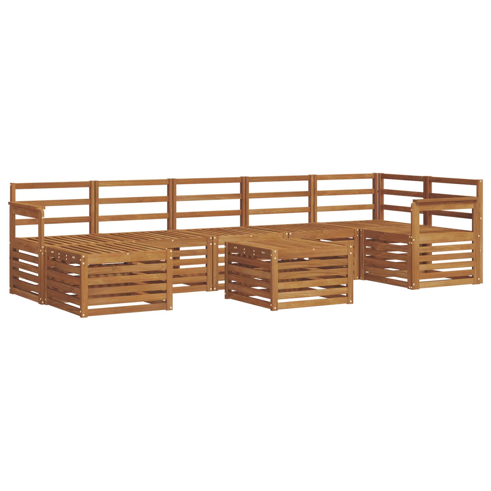 Ensemble de canapés d'extérieur 8 pcs Naturel - XIOS