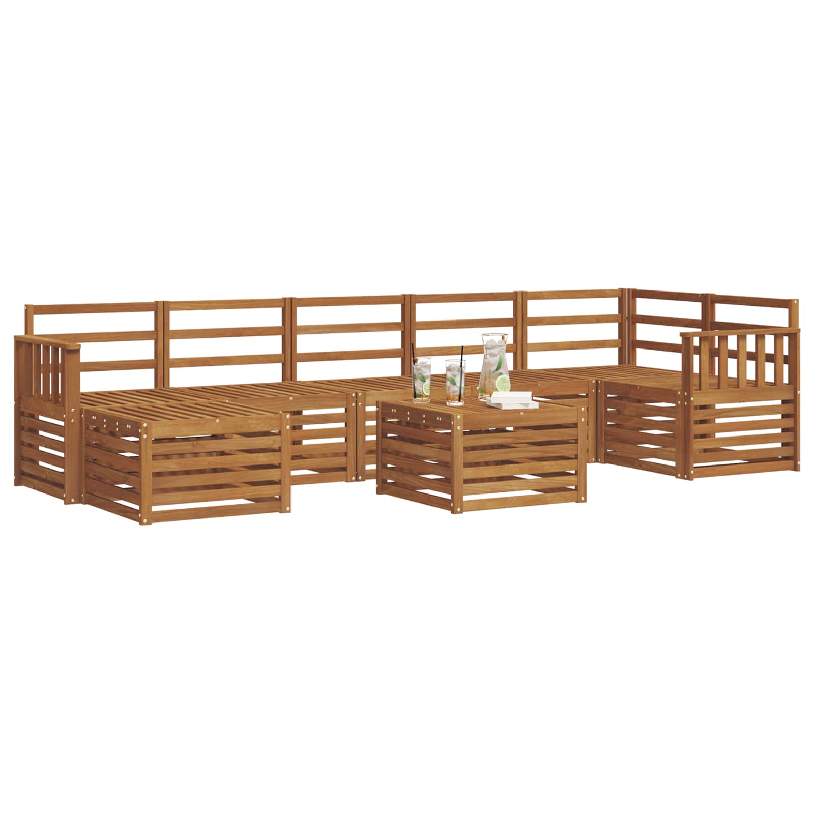 Ensemble de canapés d'extérieur 8 pcs Naturel - XIOS