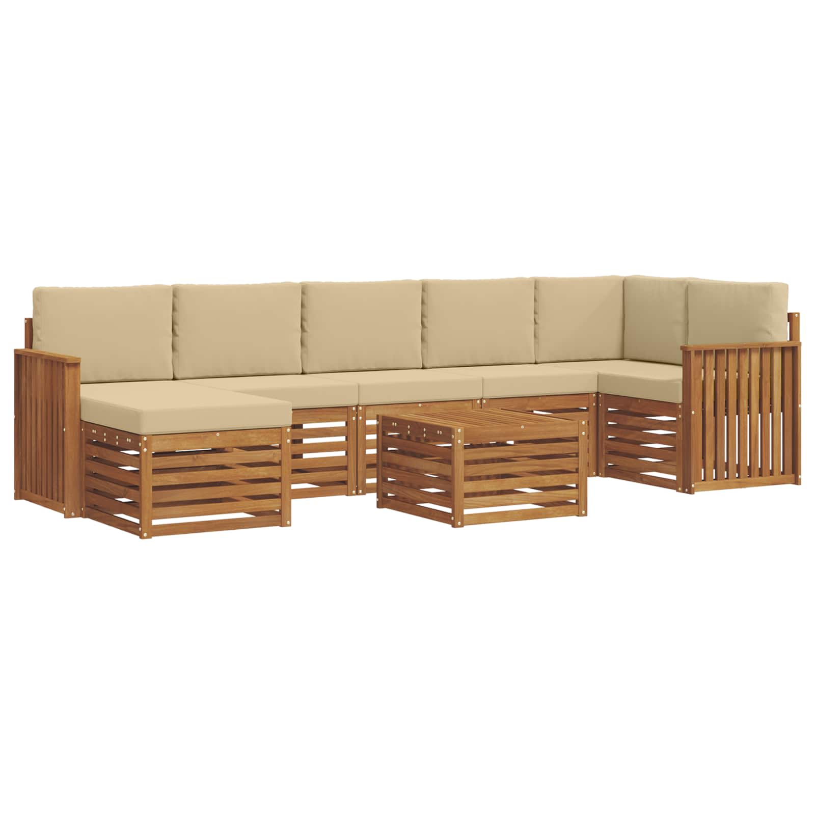 Ensemble de canapés d'extérieur 8 pcs Naturel et Beige - XIOS