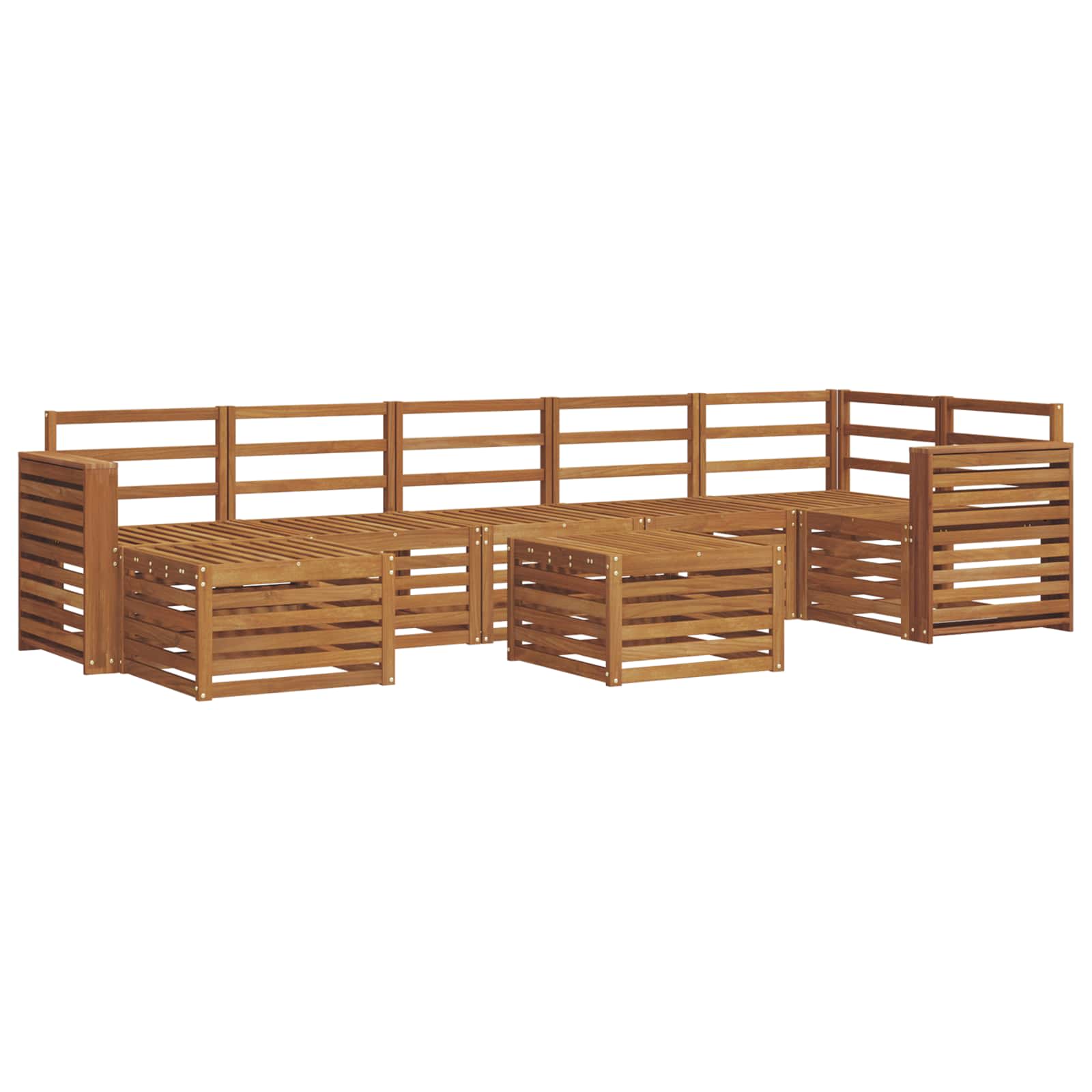 Ensemble de canapés d'extérieur 8 pcs Naturel - XIOS