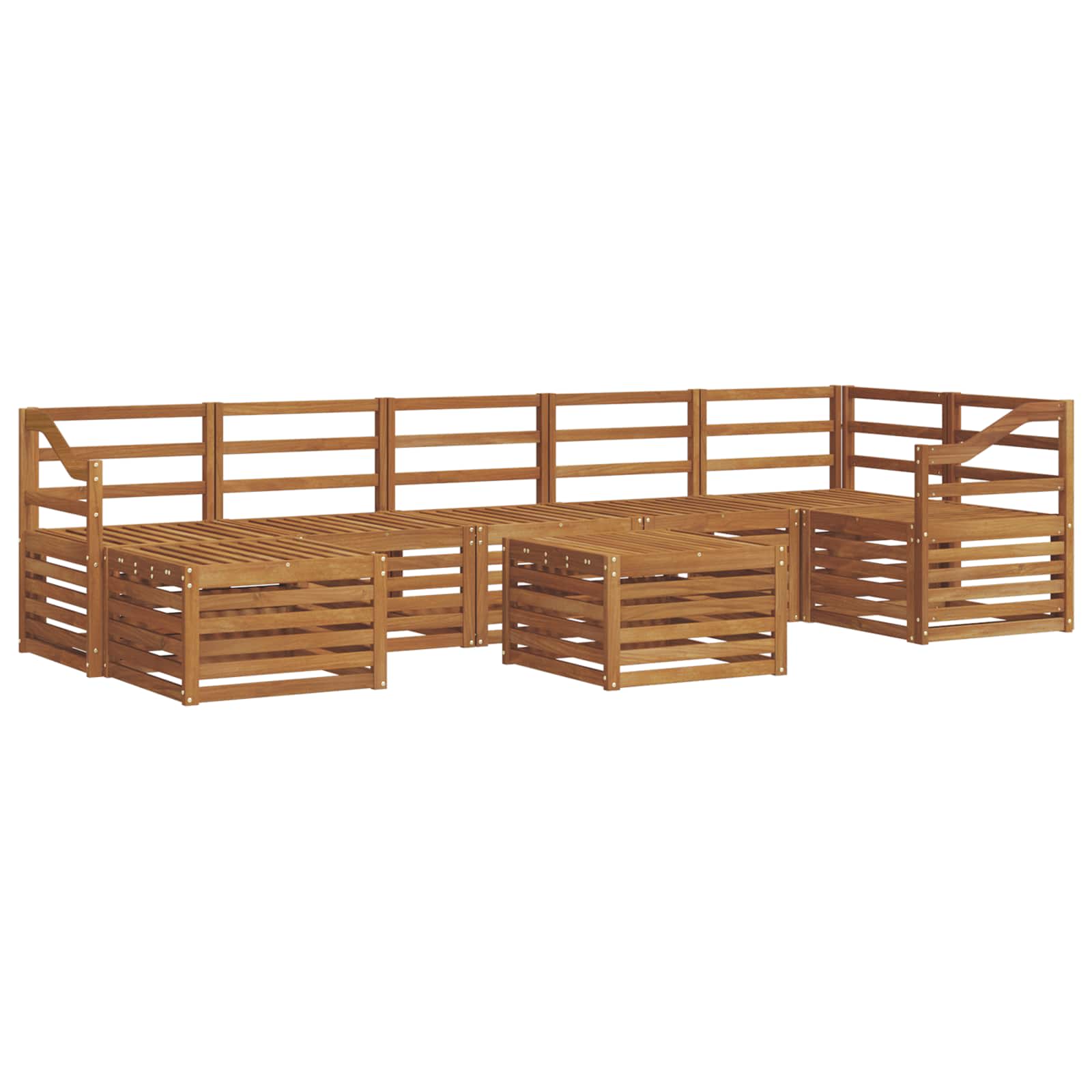 Ensemble de canapés d'extérieur 8 pcs Naturel - XIOS