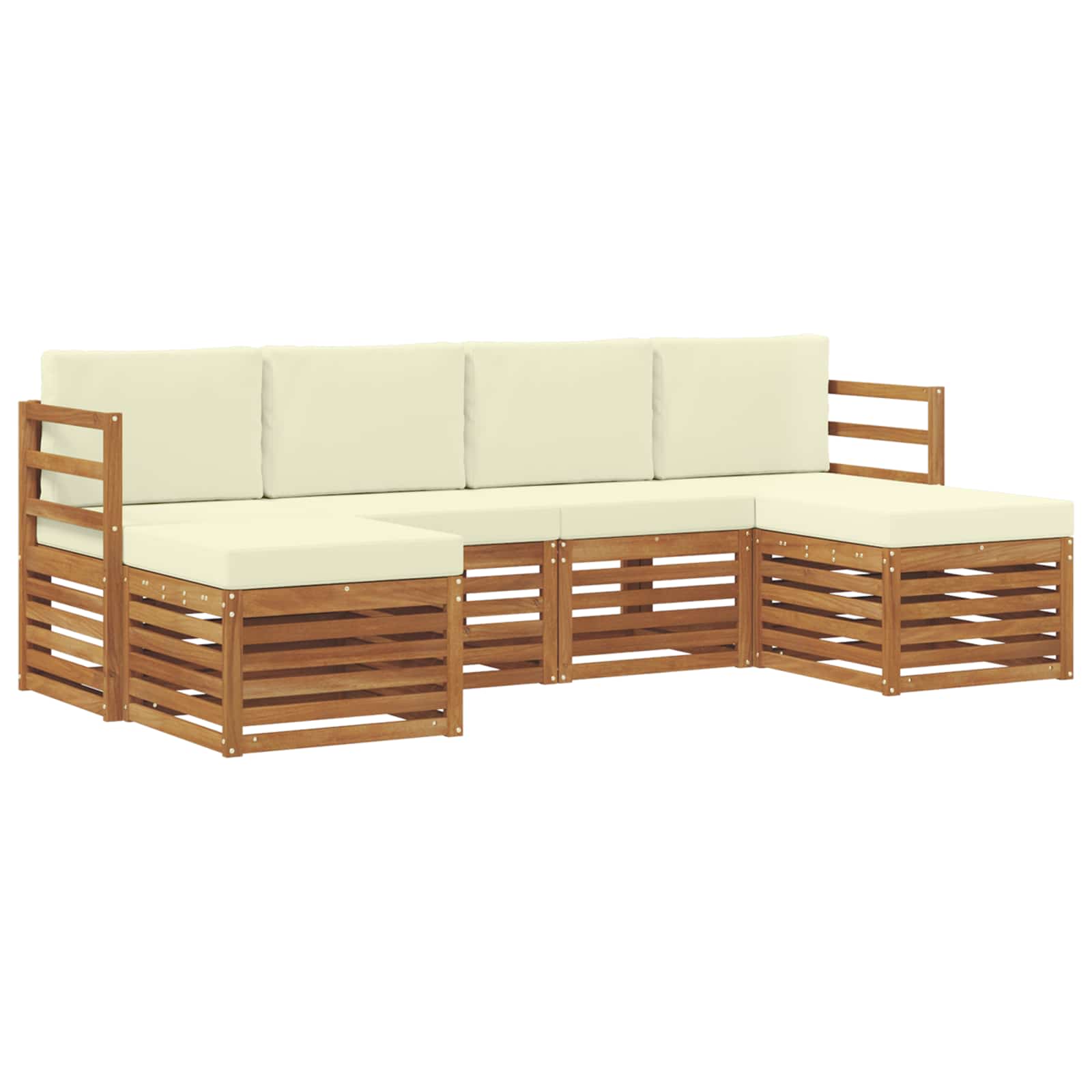 Ensembles de canapés avec coussin 6 pcs Naturel et Crème - XIOS