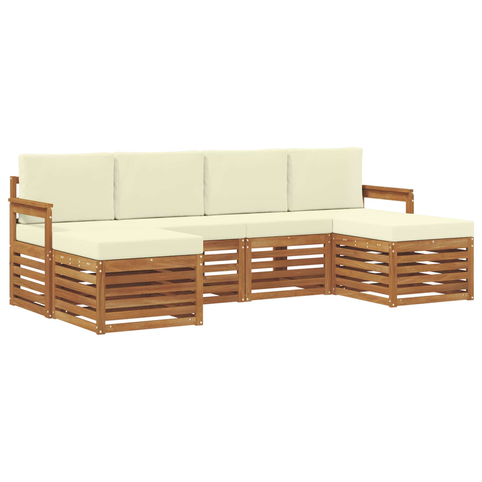 Ensembles de canapés avec coussin 6 pcs Naturel et Crème - XIOS