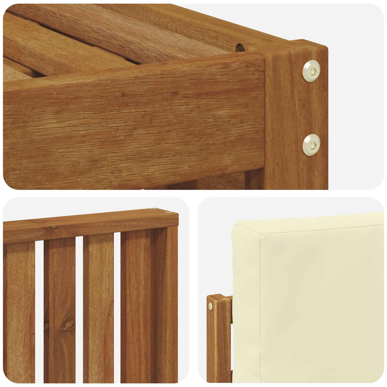 Ensembles de canapés avec coussin 6 pcs Naturel et Crème - XIOS