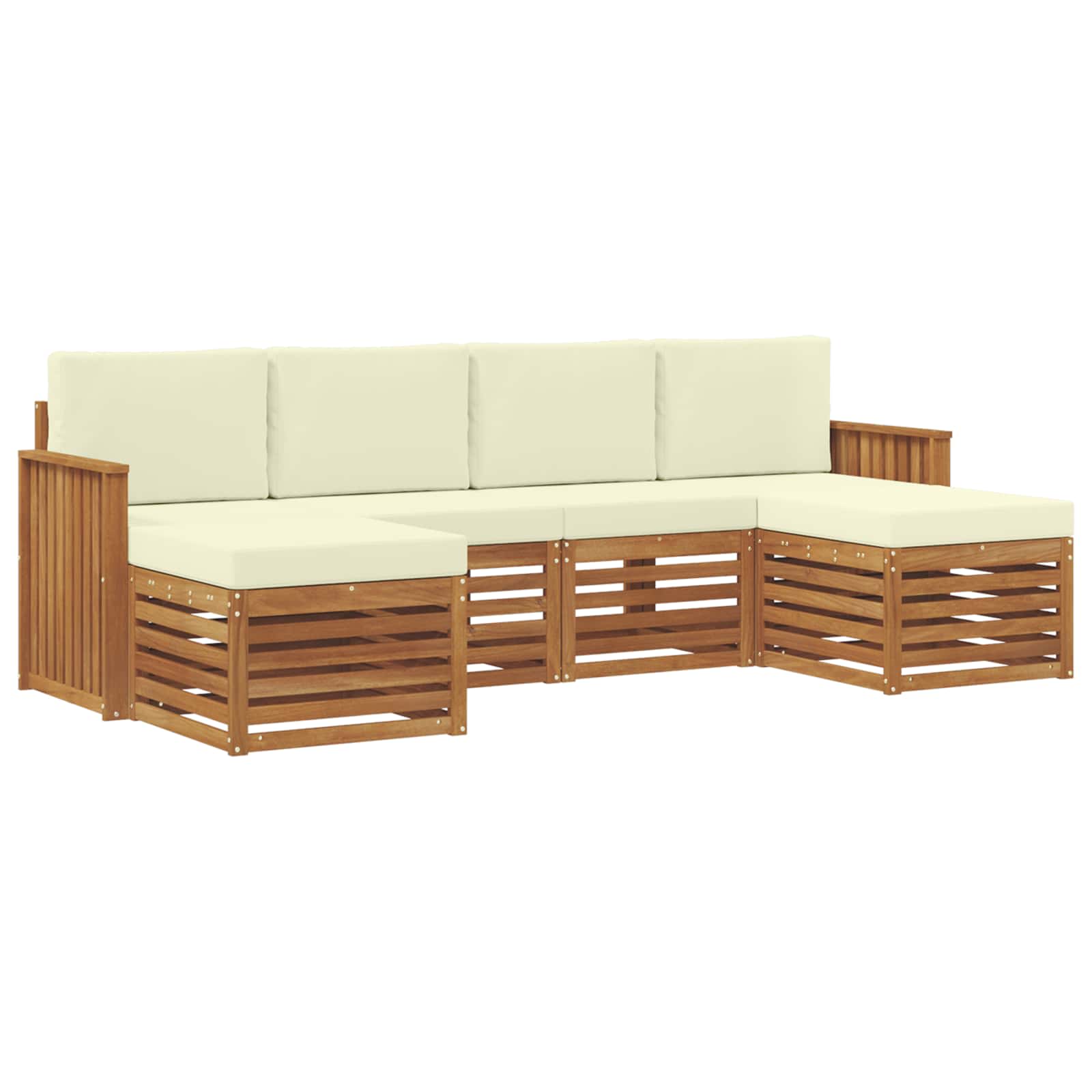 Ensembles de canapés avec coussin 6 pcs Naturel et Crème - XIOS