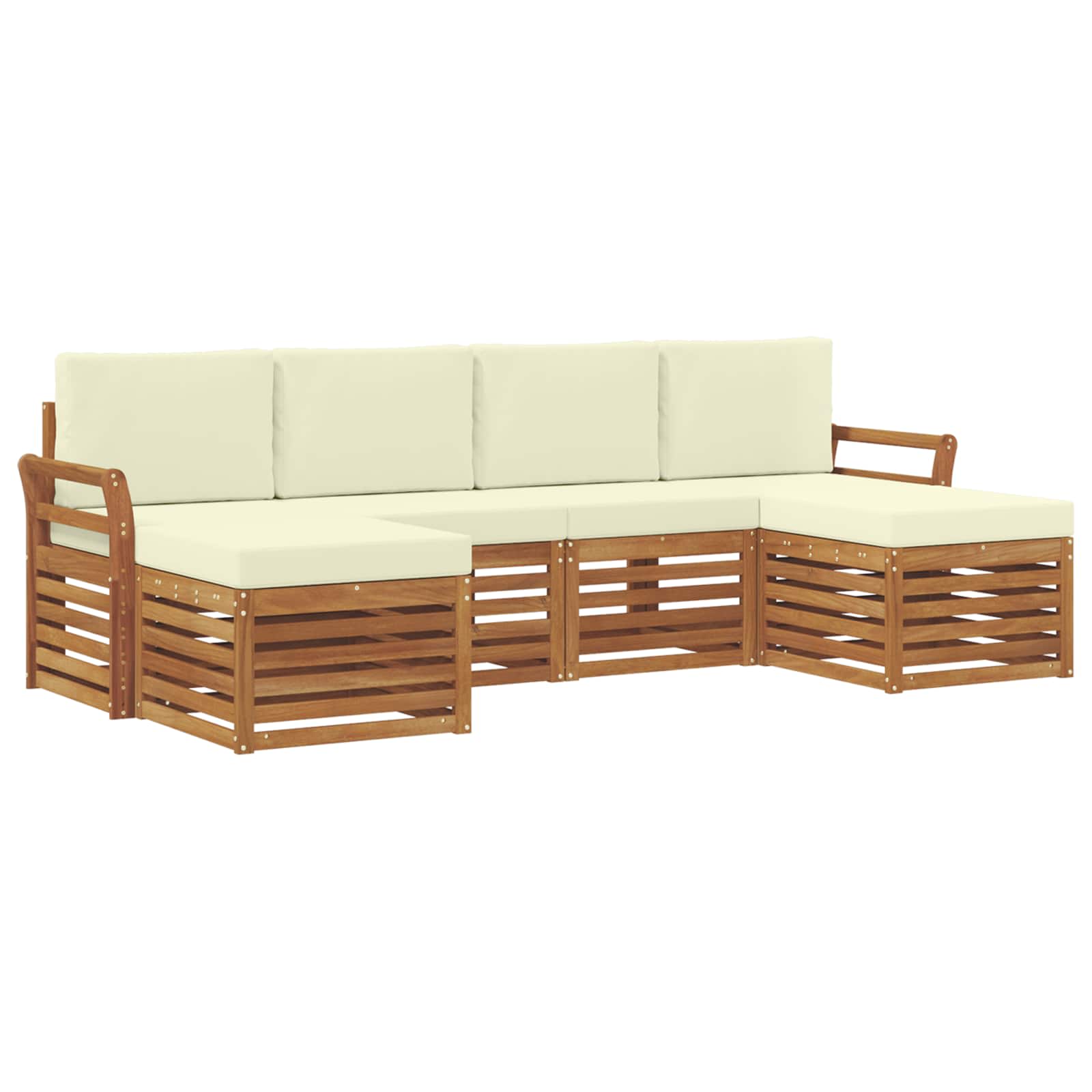 Ensembles de canapés avec coussin 6 pcs Naturel et Crème - XIOS