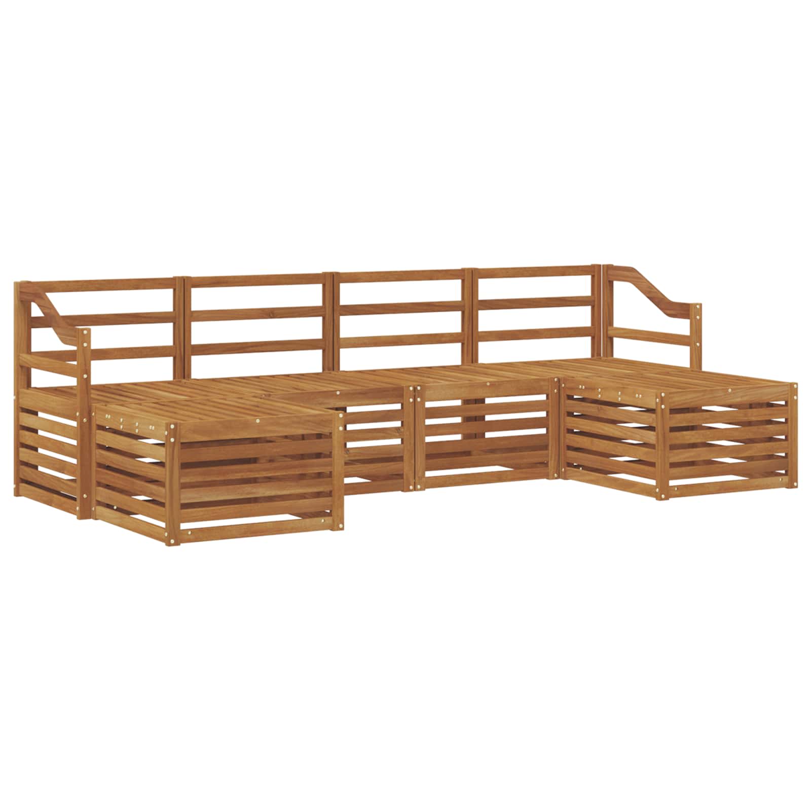 Ensembles de canapés 6 pcs Naturel Bois d'Acacia Massif - XIOS