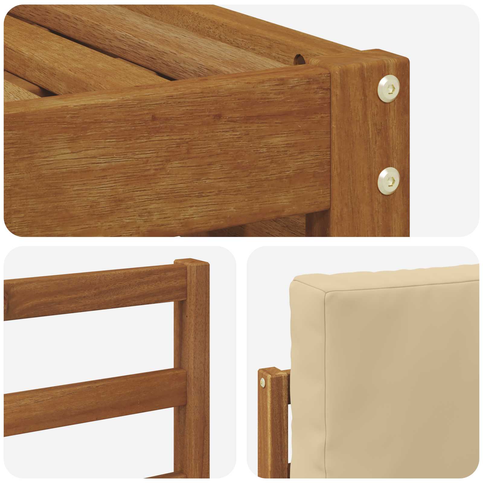 Ensemble de canapés d'extérieur 8 pcs Naturel et Beige - XIOS