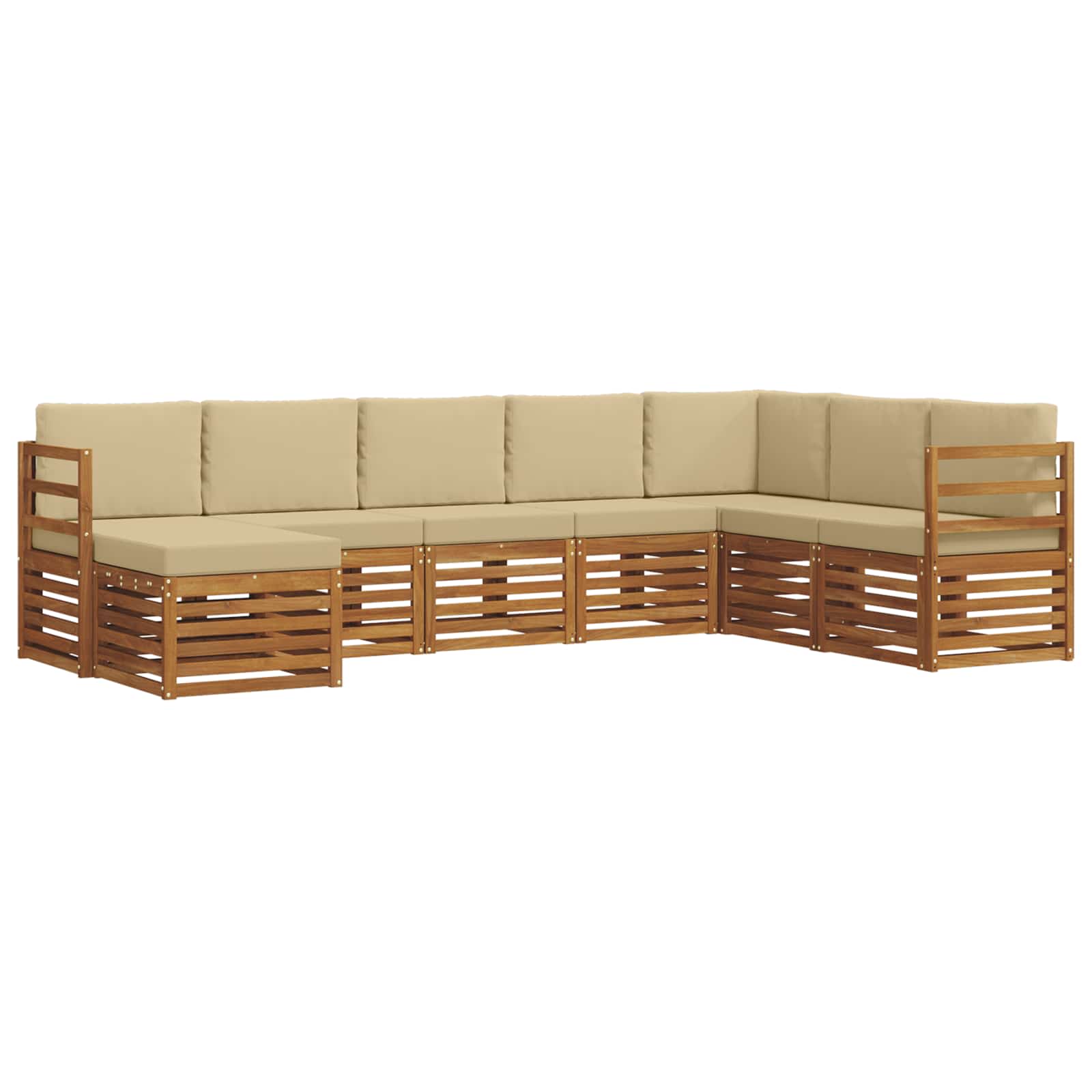 Ensemble de canapés d'extérieur 8 pcs Naturel et Beige - XIOS