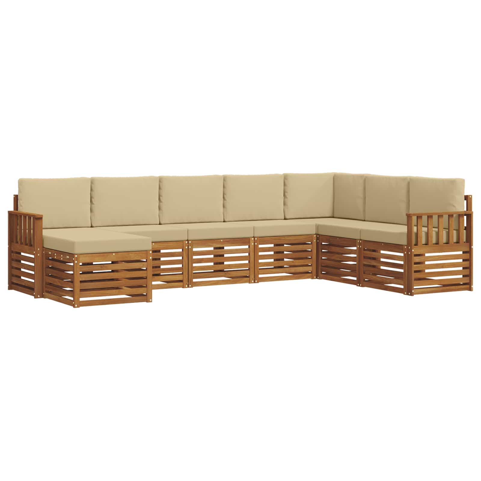 Ensemble de canapés d'extérieur 8 pcs Naturel et Beige - XIOS