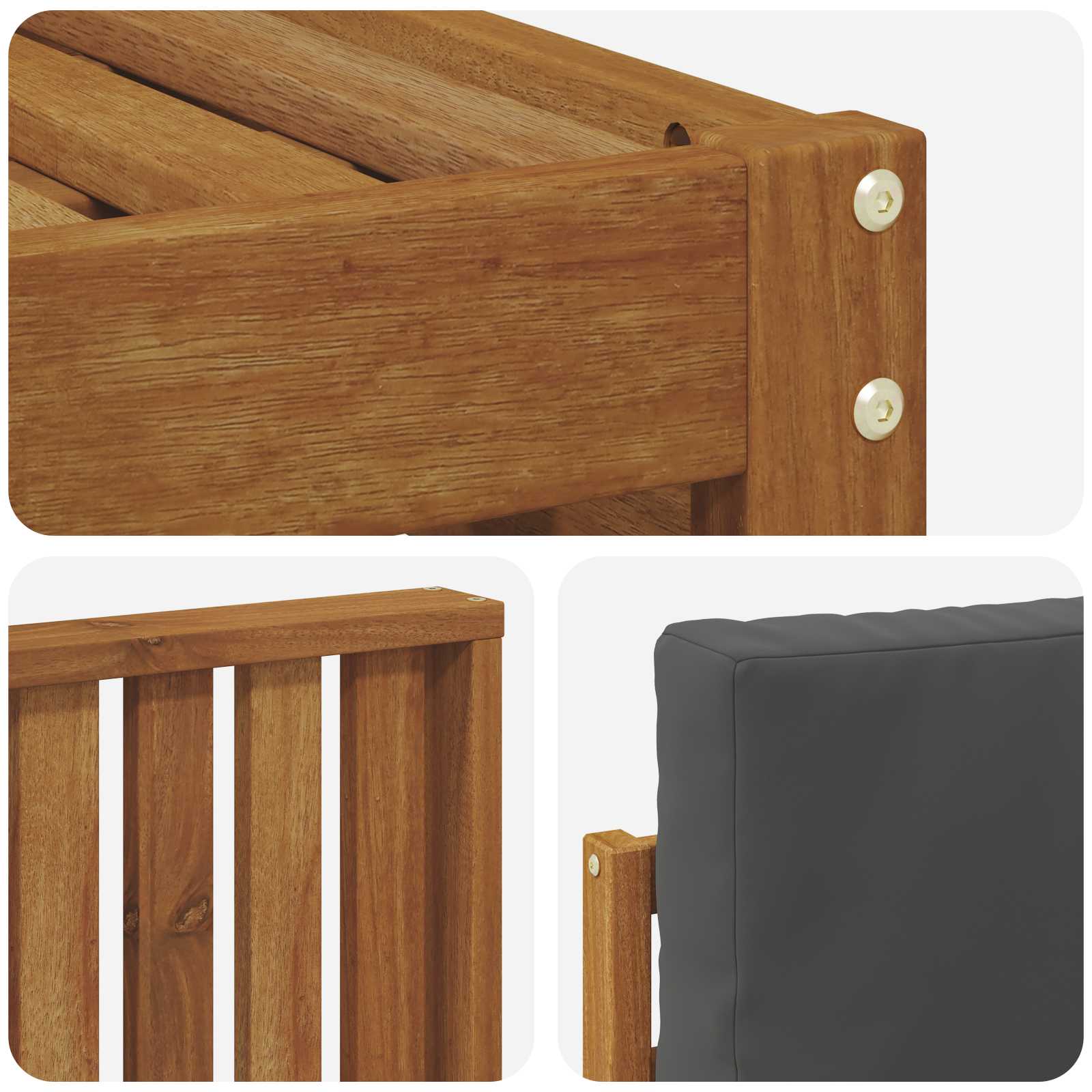 Ensemble de canapés d'extérieur 8 pcs Naturel et Anthracite - XIOS