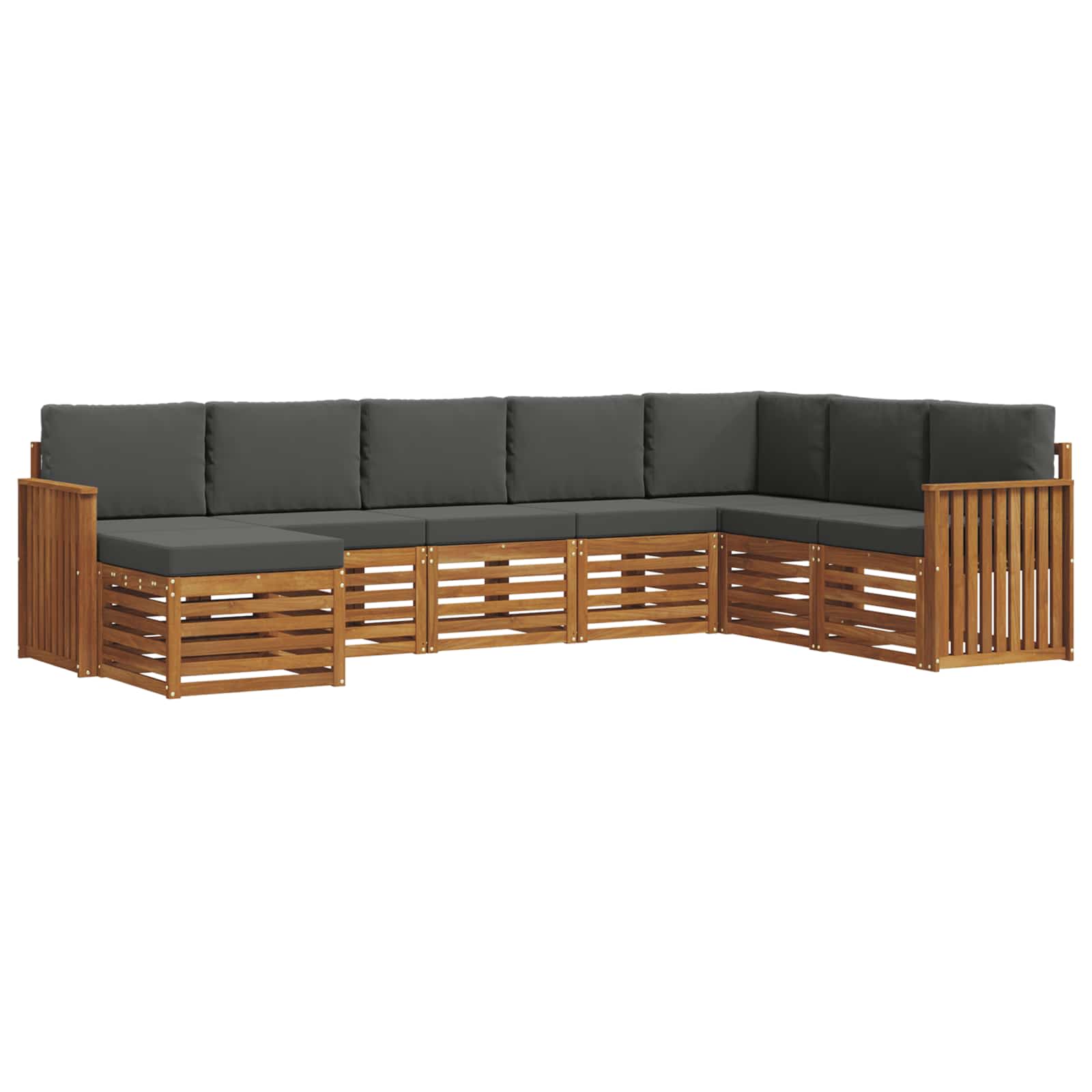Ensemble de canapés d'extérieur 8 pcs Naturel et Anthracite - XIOS
