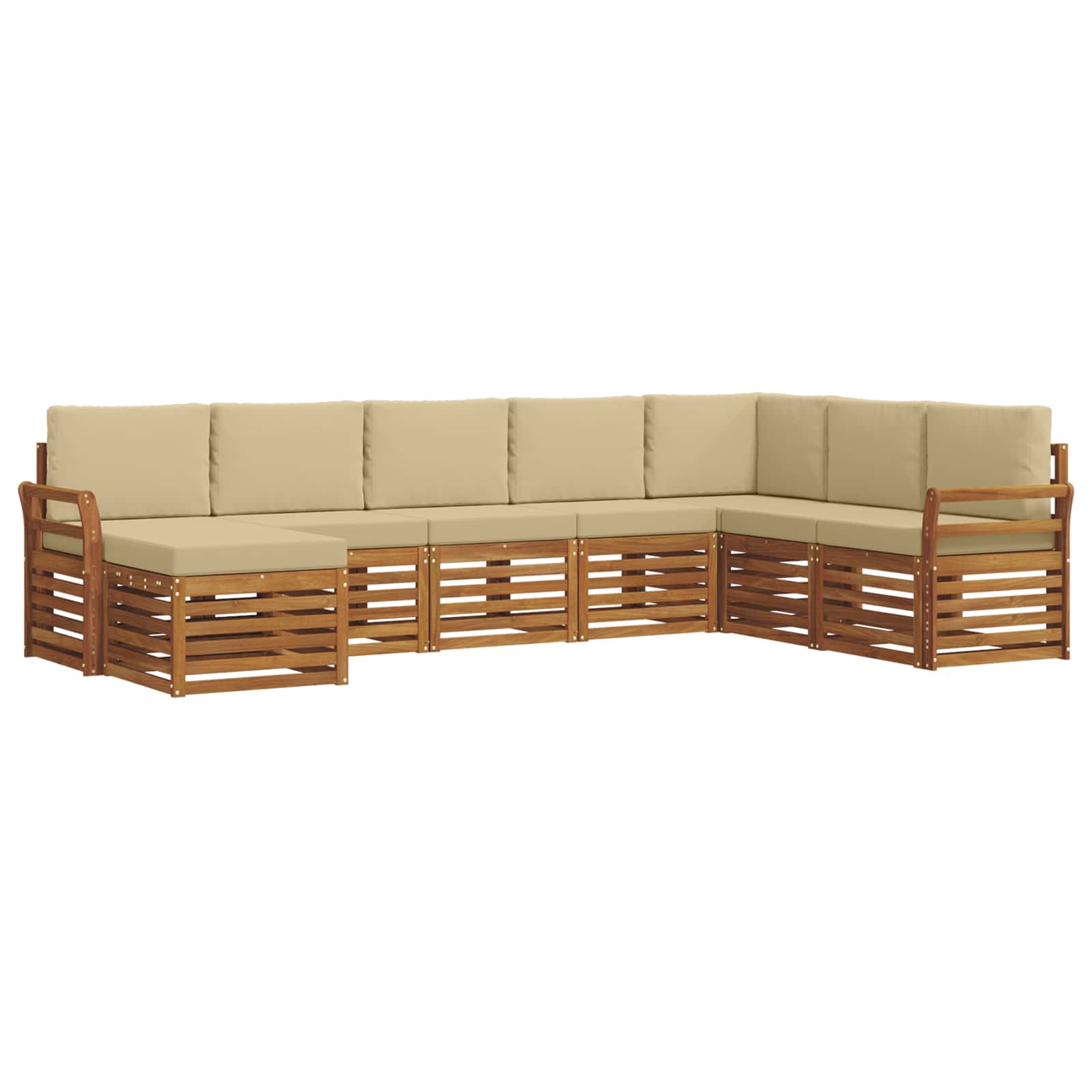 Ensemble de canapés d'extérieur 8 pcs Naturel et Beige - XIOS