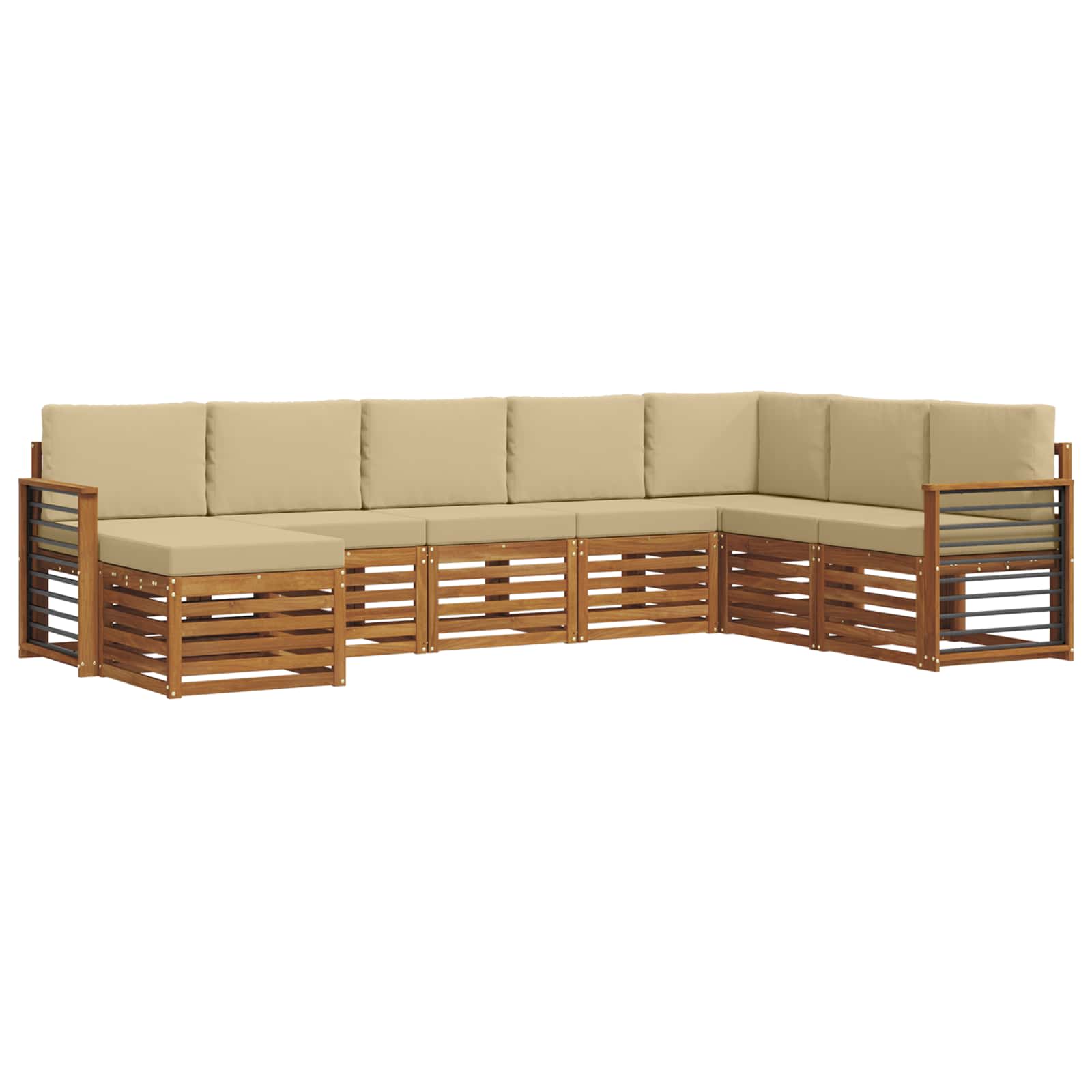 Ensemble de canapés d'extérieur 8 pcs Naturel et Beige - XIOS