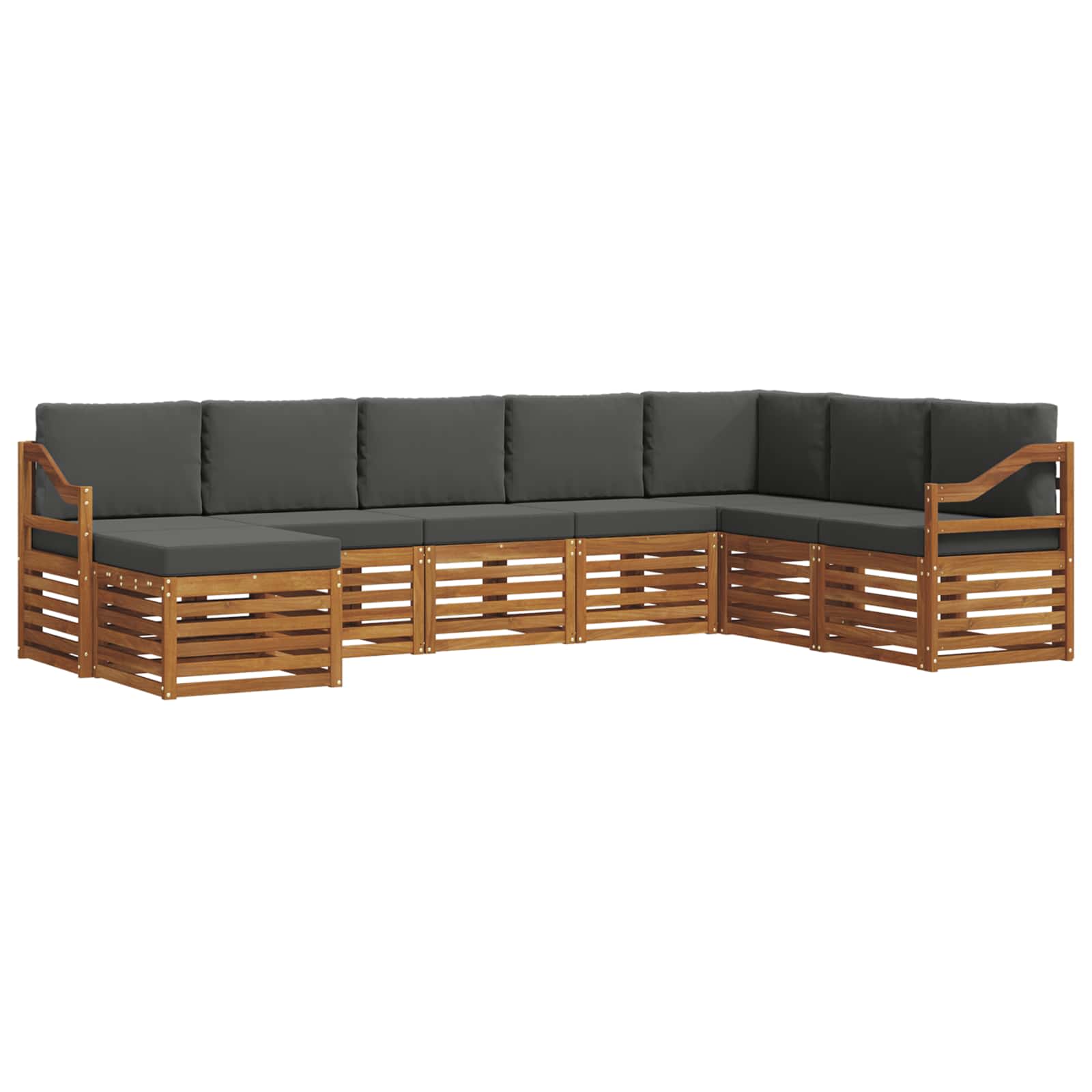 Ensemble de canapés d'extérieur 8 pcs Naturel et Anthracite - XIOS