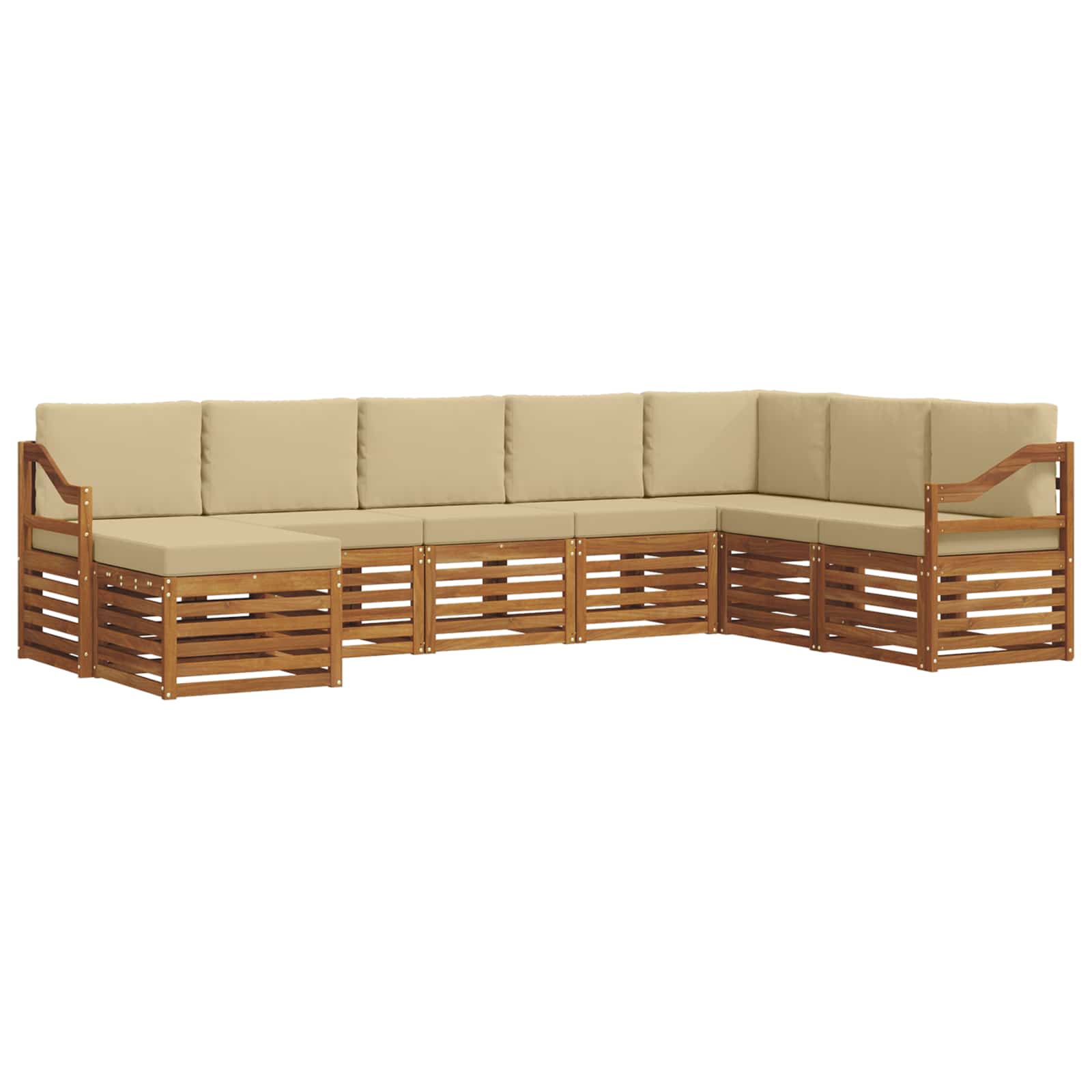 Ensemble de canapés d'extérieur 8 pcs Naturel et Beige - XIOS