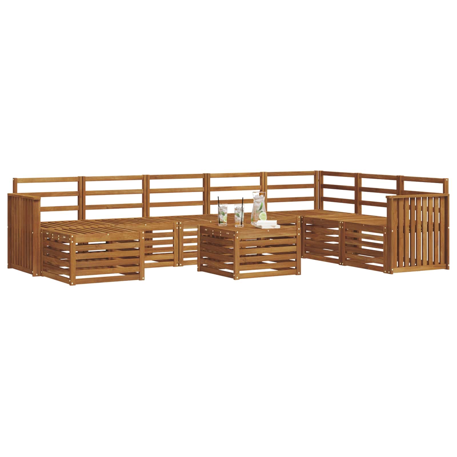 Ensemble de canapés d'extérieur 9 pcs Naturel - XIOS