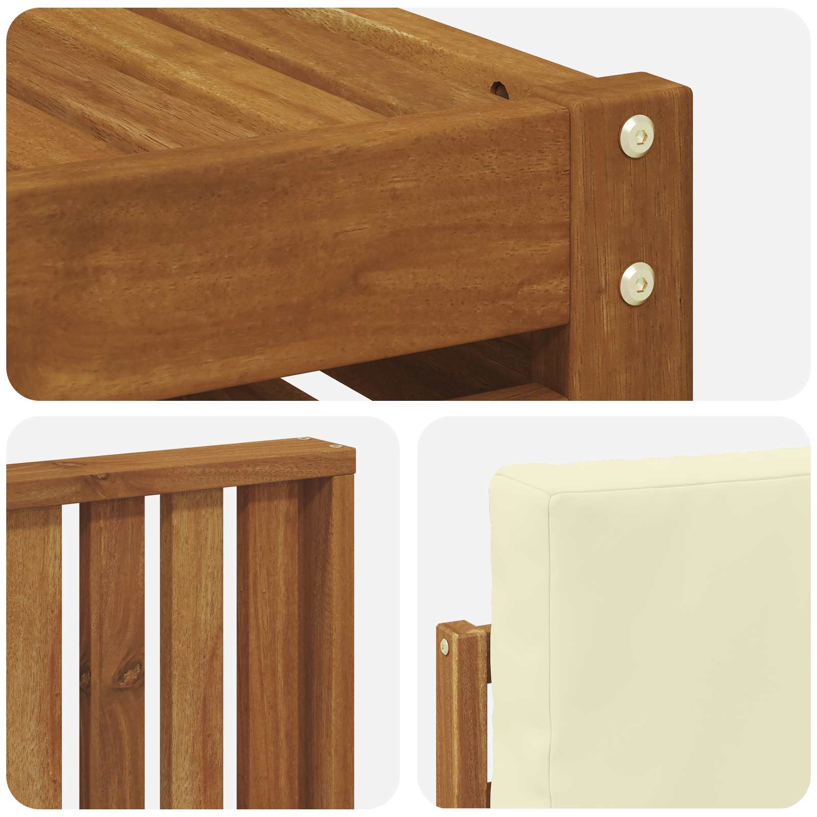 Ensembles de canapés avec coussin 9 pcs Naturel et Crème - XIOS