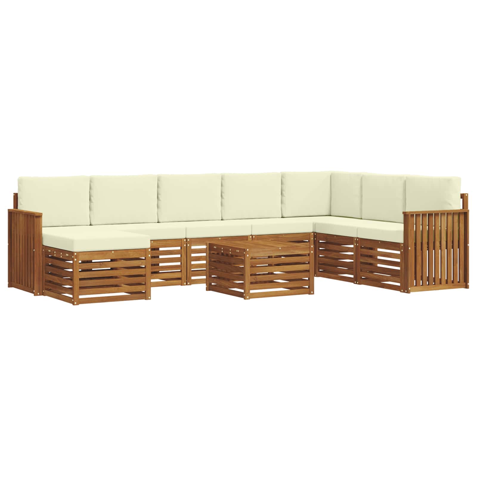 Ensembles de canapés avec coussin 9 pcs Naturel et Crème - XIOS