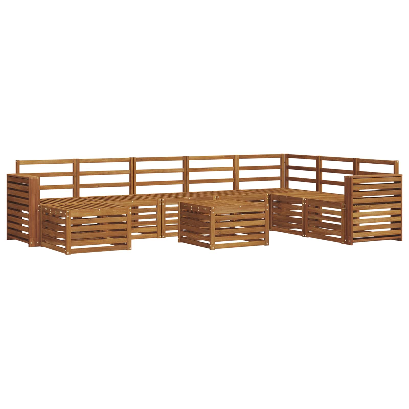 Ensemble de canapés d'extérieur 9 pcs Naturel - XIOS