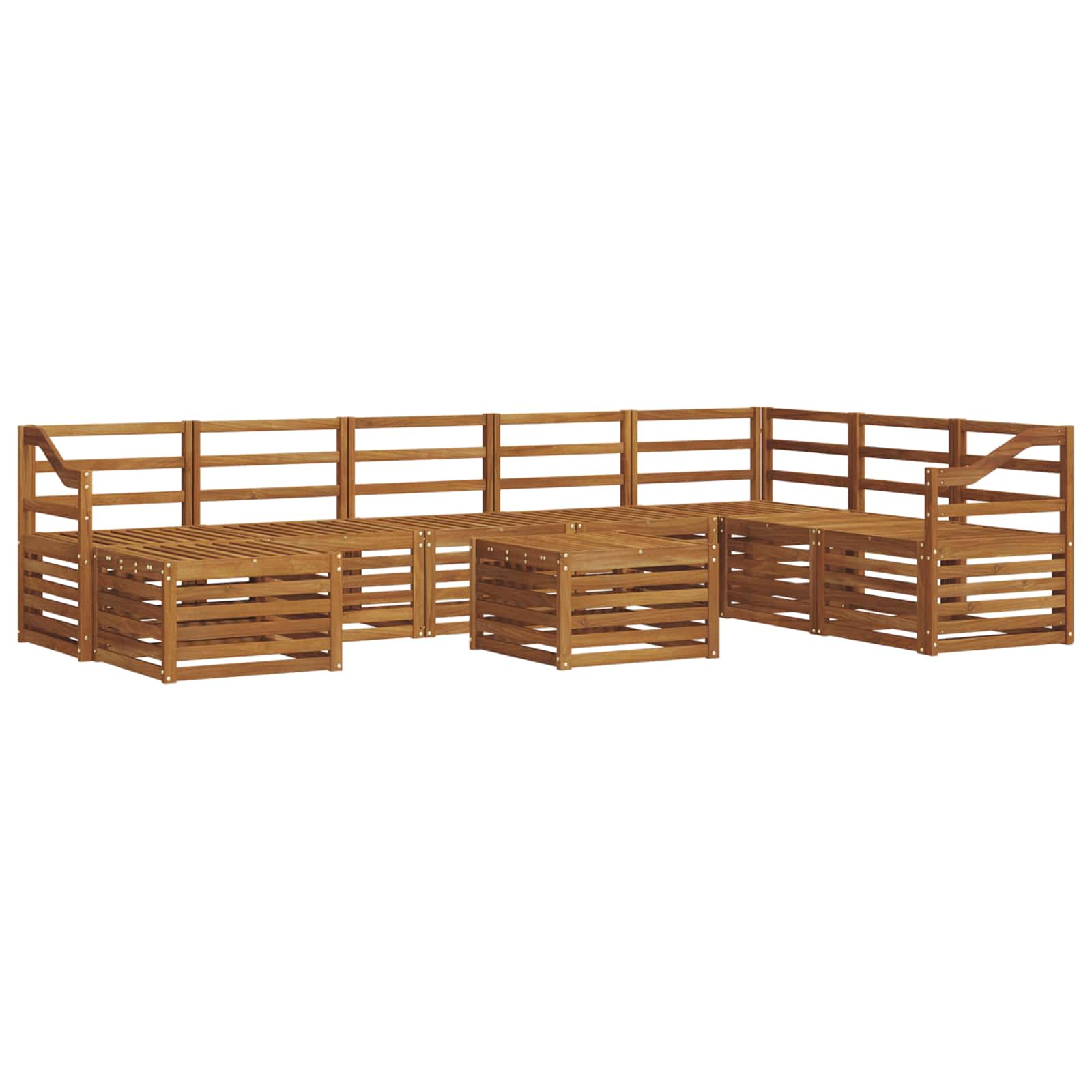 Ensemble de canapés d'extérieur 9 pcs Naturel - XIOS