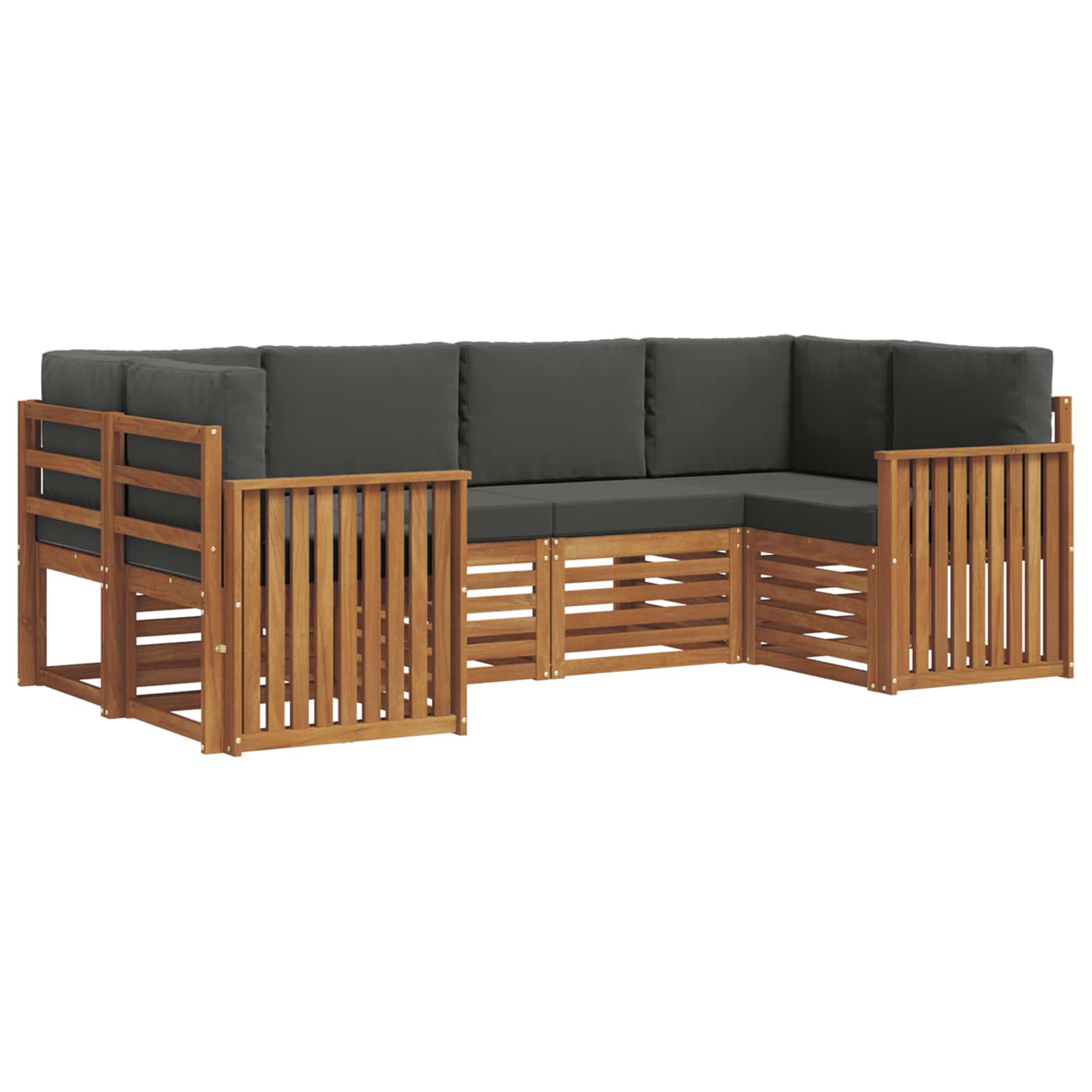 Ensemble de canapé d'angle 6 pcs Naturel et Anthracite - XIOS