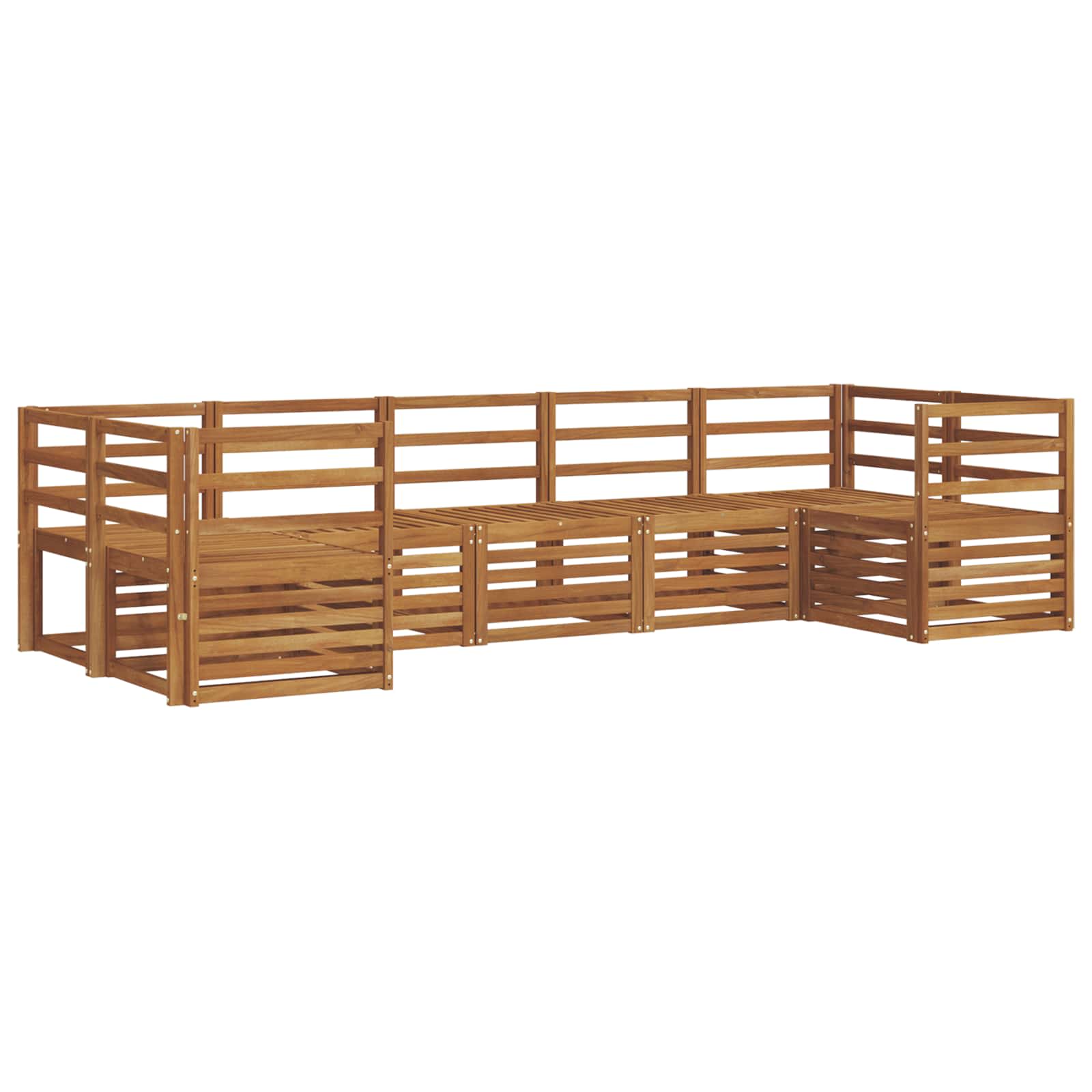 Ensembles de canapés 7 pcs Naturel Bois d'Acacia Massif - XIOS
