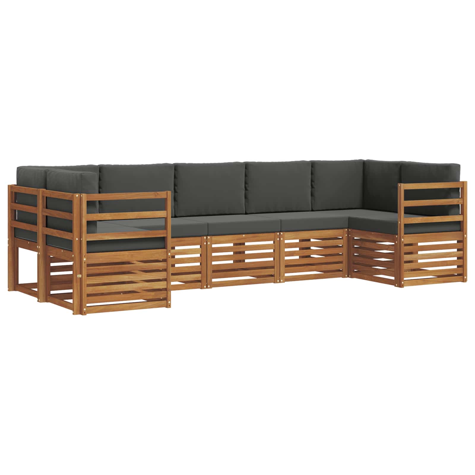 Ensemble de canapé d'angle 7 pcs Naturel et Anthracite - XIOS