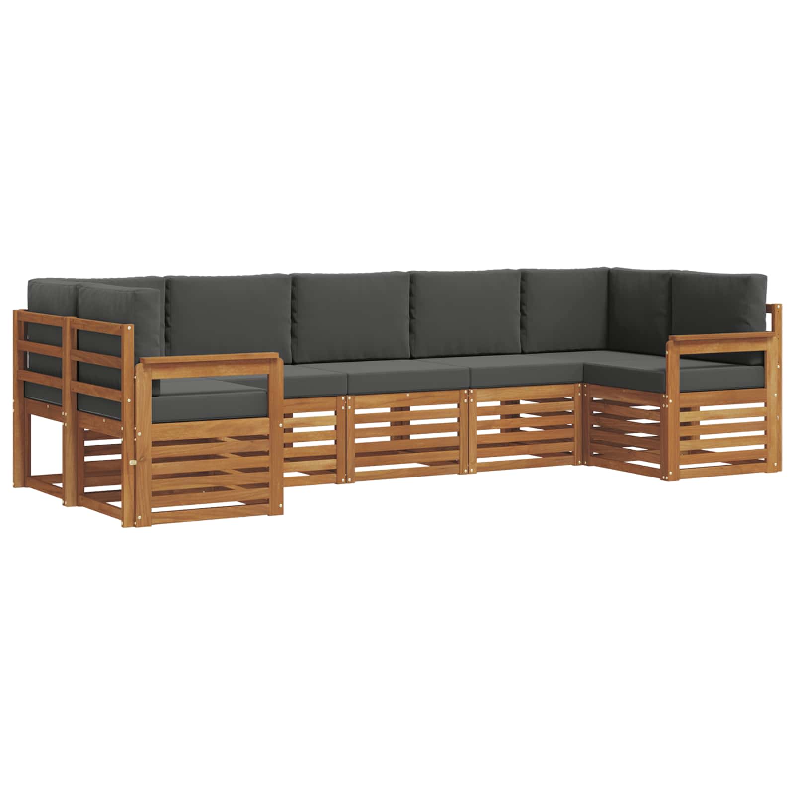 Ensemble de canapé d'angle 7 pcs Naturel et Anthracite - XIOS