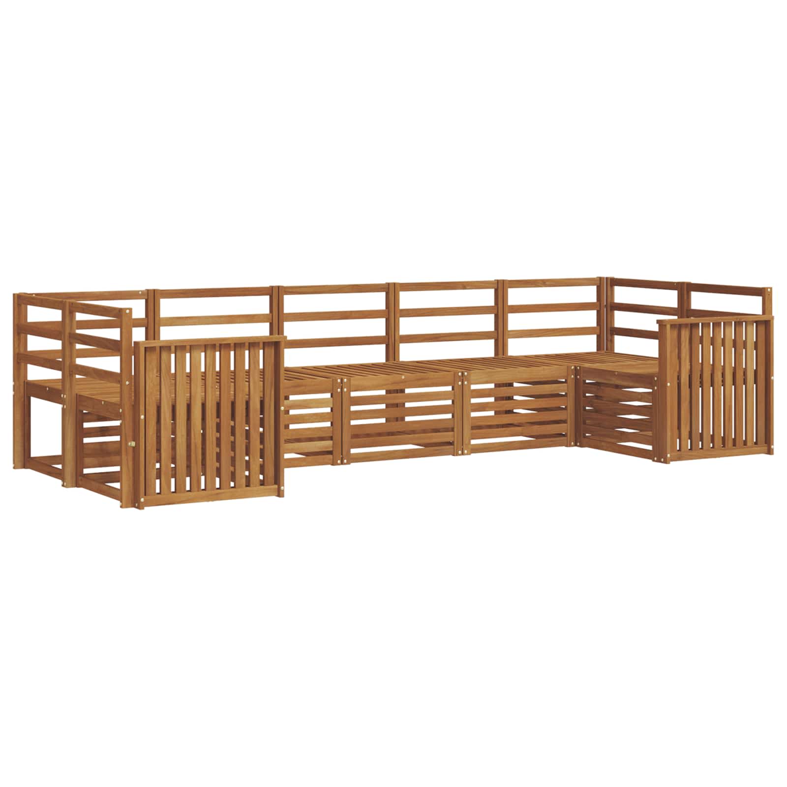 Ensemble de canapés d'extérieur 7 pc Naturel