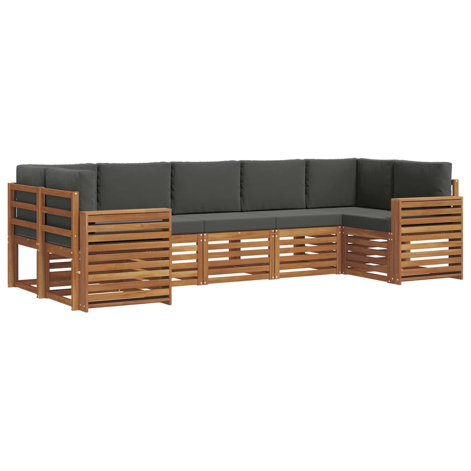 Ensemble de canapé d'angle 7 pcs Naturel et Anthracite - XIOS
