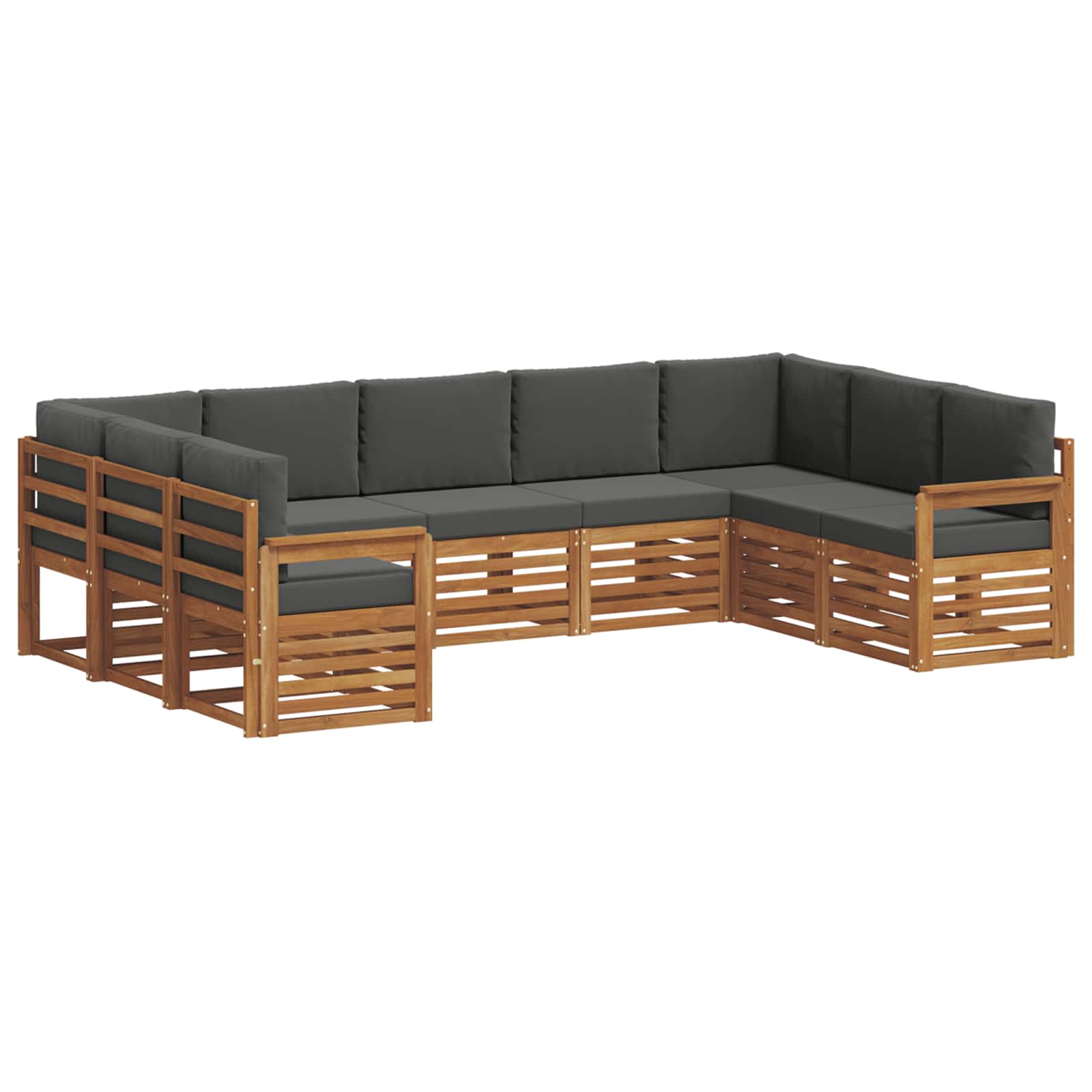 Ensemble de canapé d'angle 9 pcs Naturel et Anthracite - XIOS