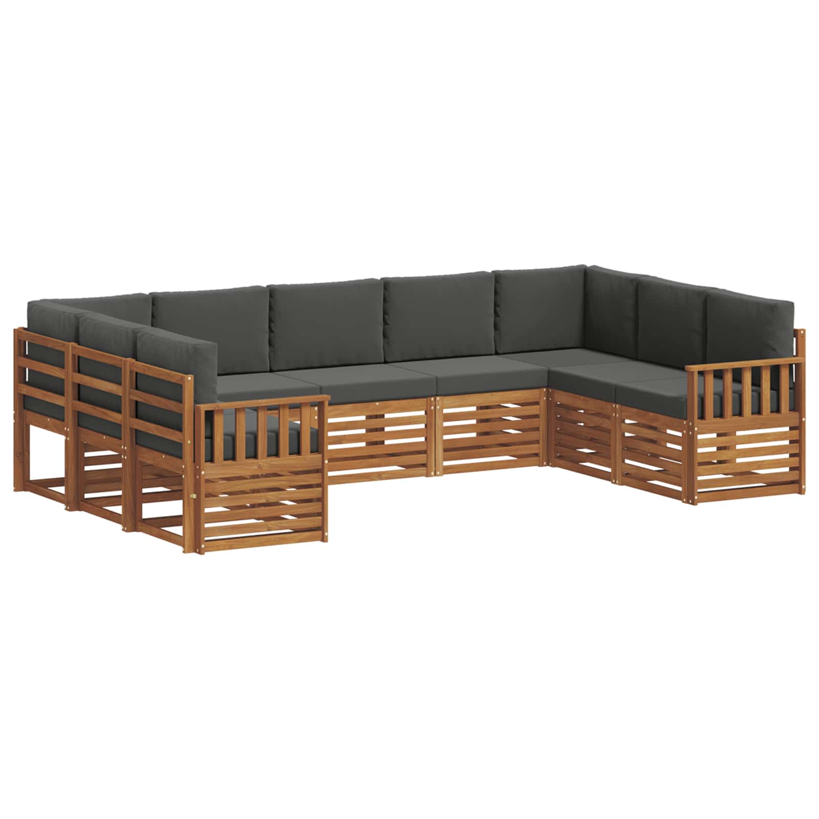 Ensemble de canapé d'angle 9 pcs Naturel et Anthracite - XIOS
