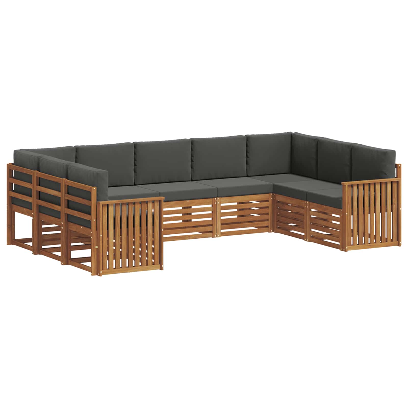 Ensemble de canapé d'angle 9 pcs Naturel et Anthracite - XIOS