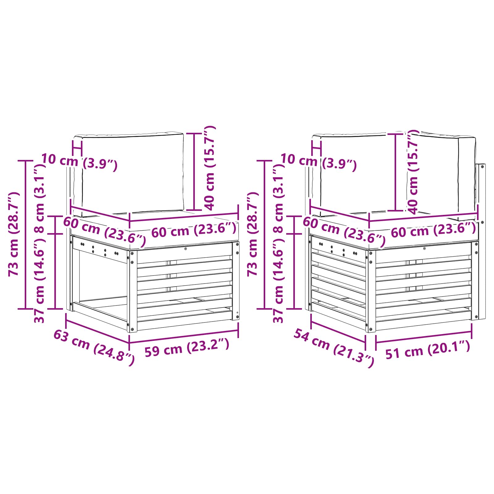 Ensemble de canapé d'angle avec coussin 9 pcs Naturel et Crème - XIOS