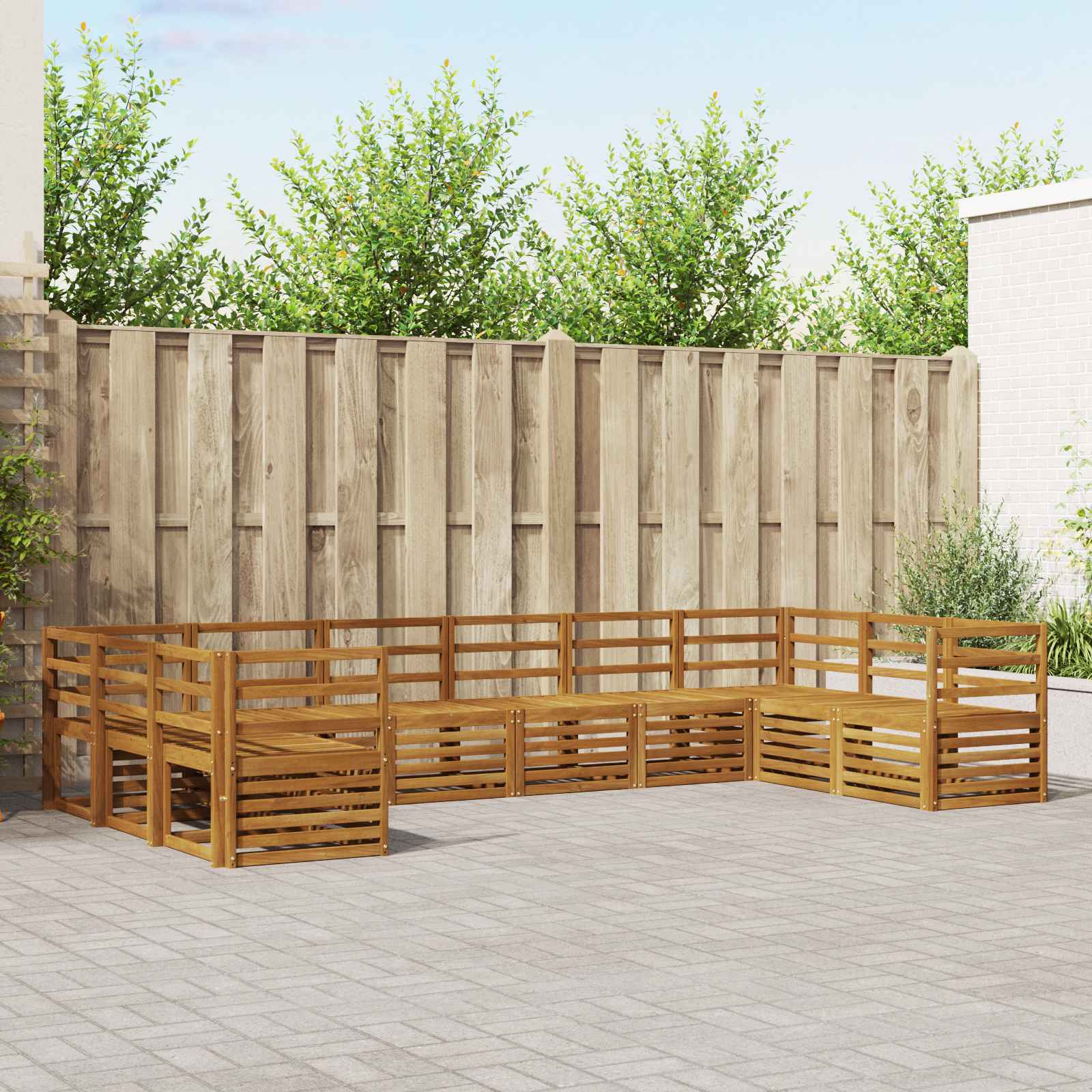 Ensemble de canapé d'angle 10 pcs Naturel - XIOS