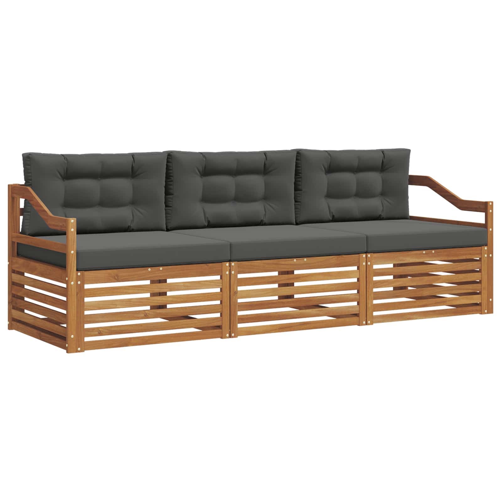 Ensemble de canapés d'extérieur 3 pcs Naturel et Anthracite - XIOS