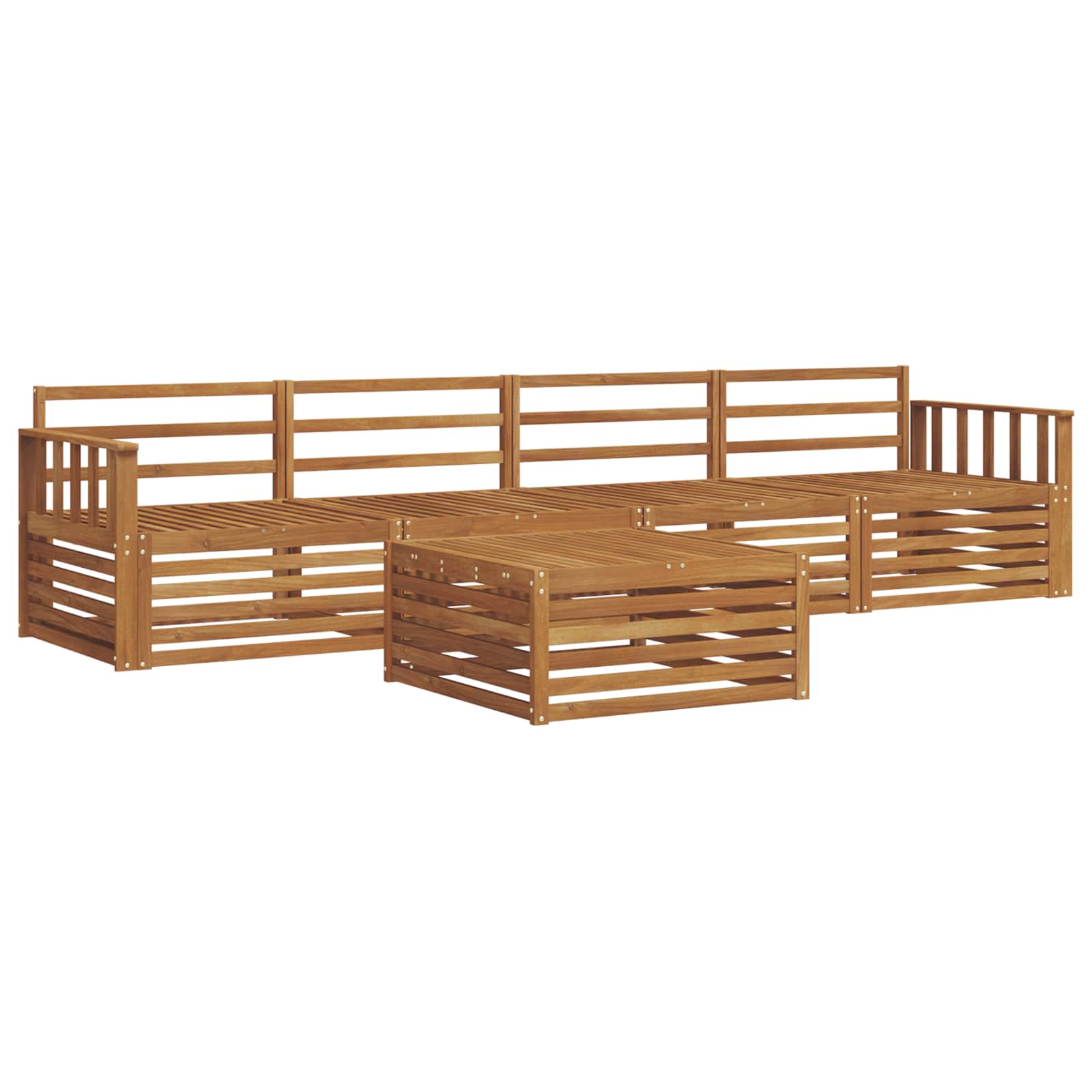 Ensemble de canapés d'extérieur 5 pcs Naturel - XIOS