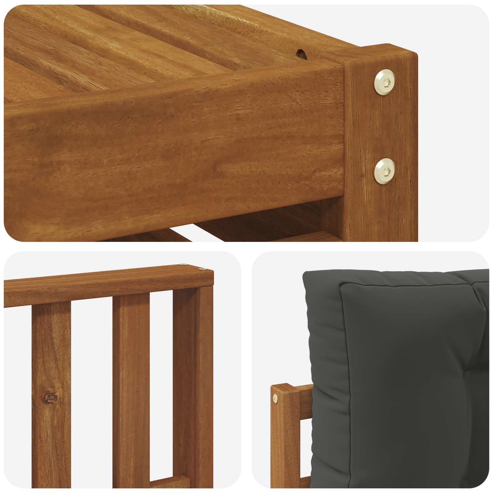 Ensemble de canapés d'extérieur 5 pcs Naturel et Anthracite - XIOS