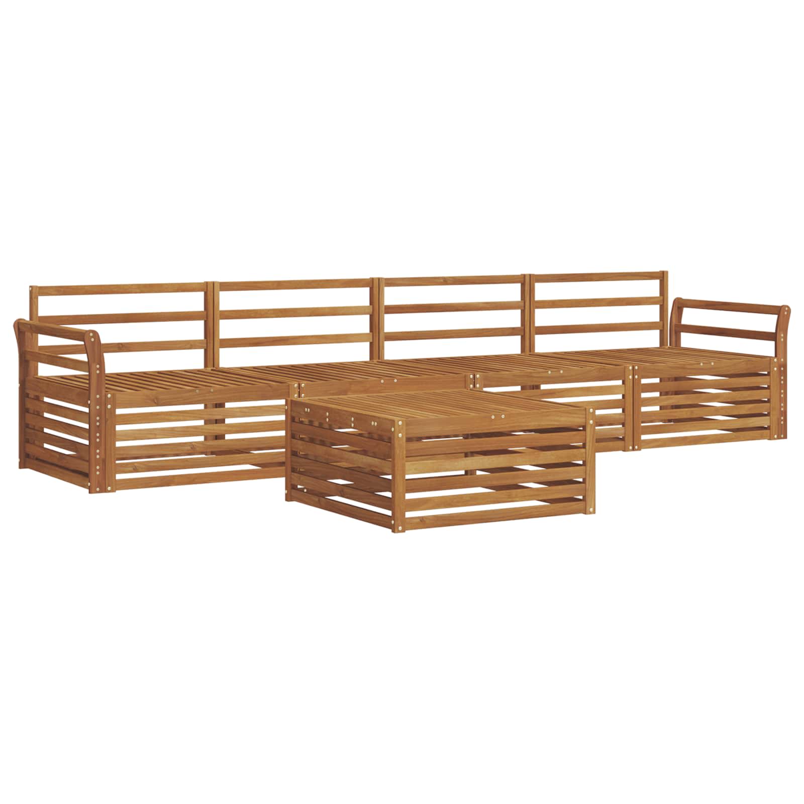 Ensemble de canapés d'extérieur 5 pcs Naturel - XIOS