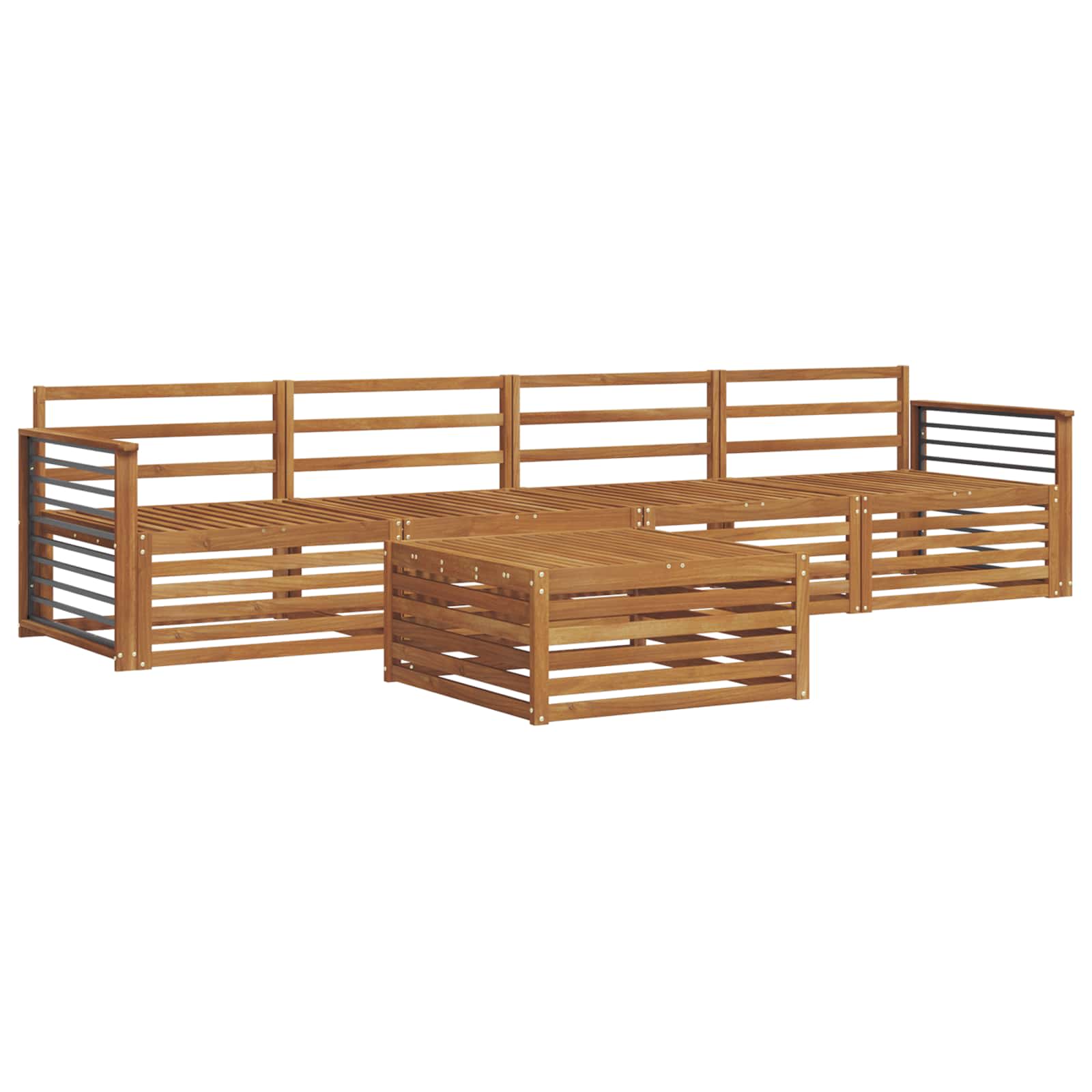 Ensemble de canapés d'extérieur 5 pcs Naturel - XIOS