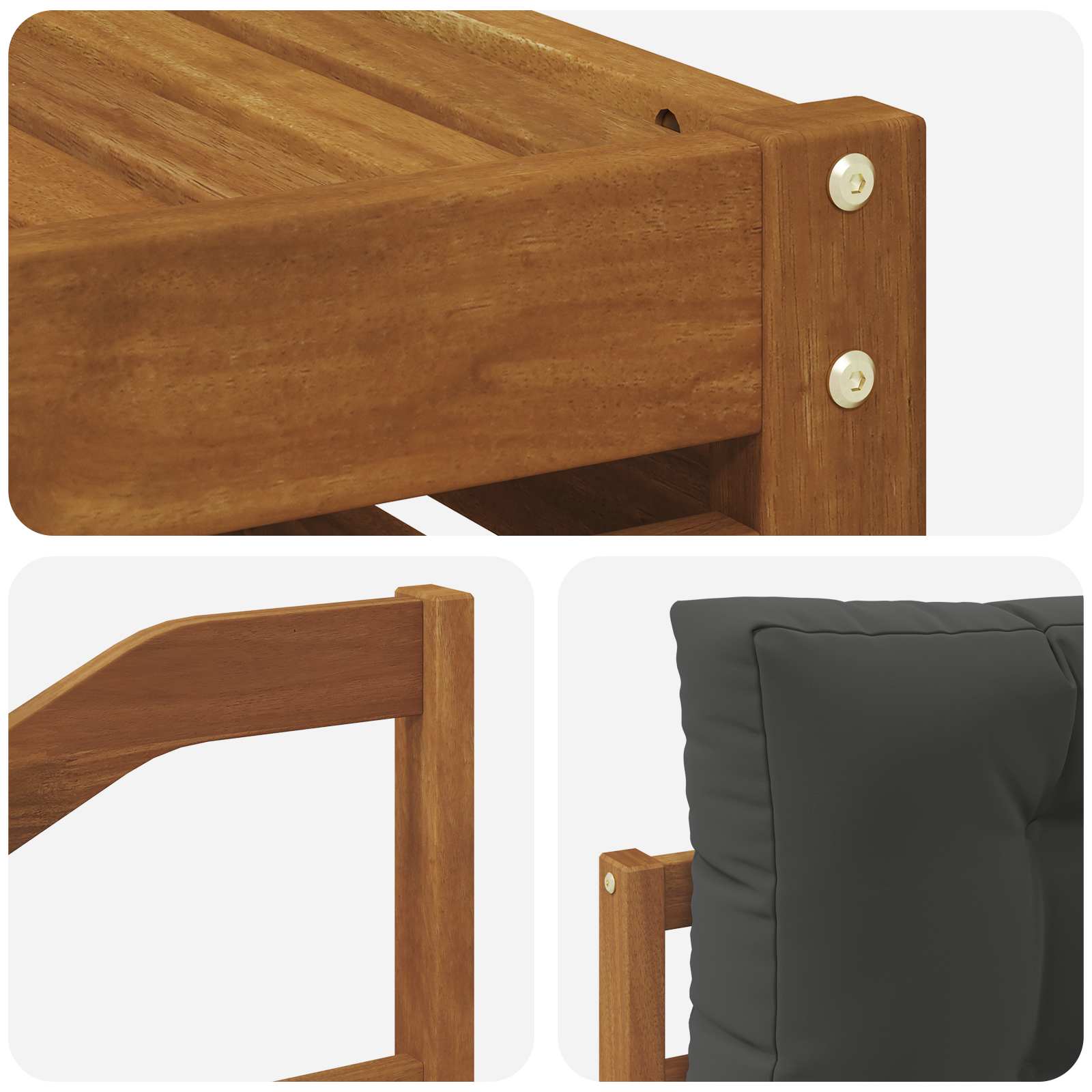 Ensemble de canapés d'extérieur 5 pcs Naturel et Anthracite - XIOS