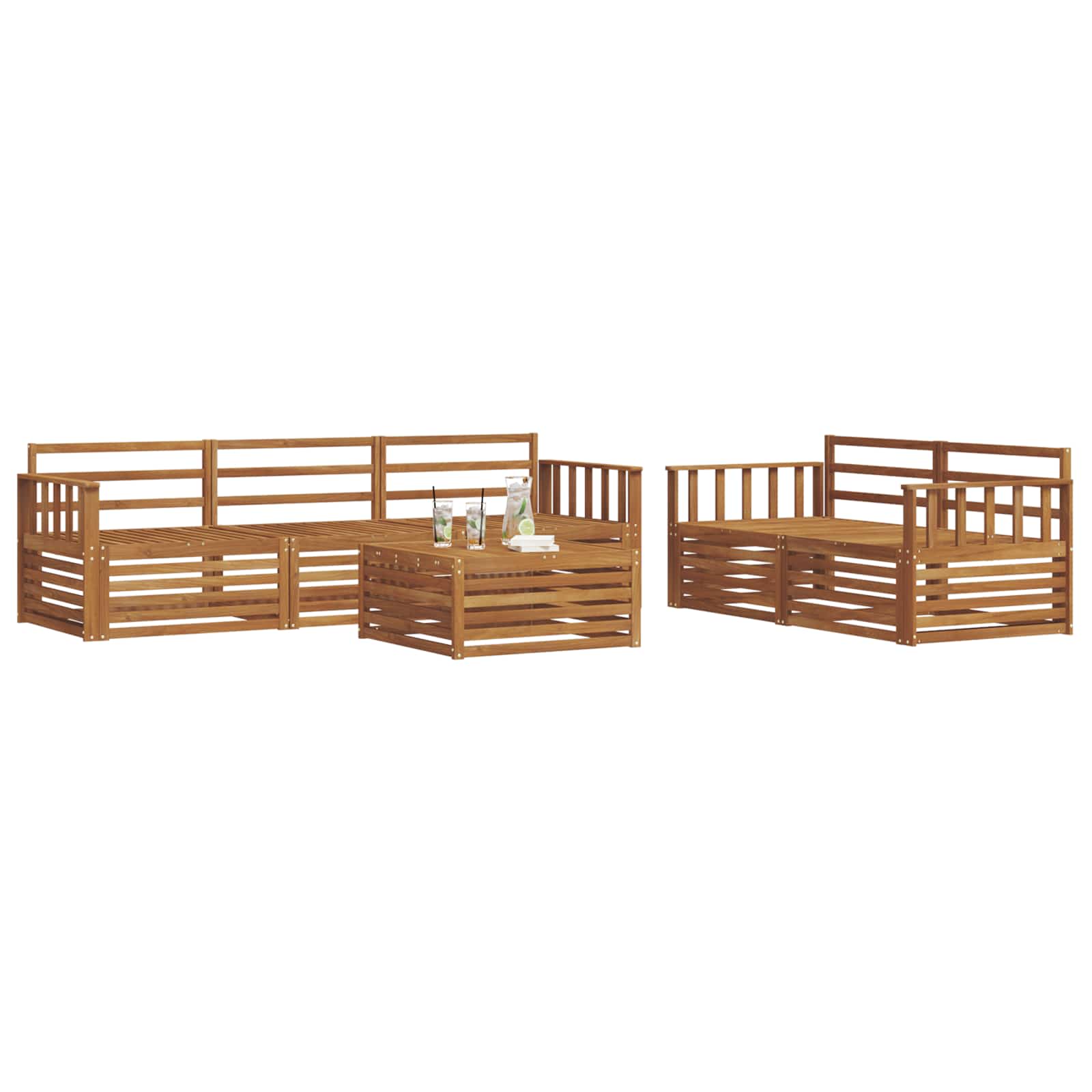 Ensemble de canapés d'extérieur 6 pcs Naturel - XIOS