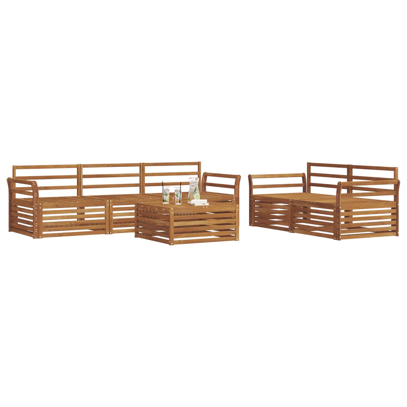Ensemble de canapés d'extérieur 6 pcs Naturel - XIOS