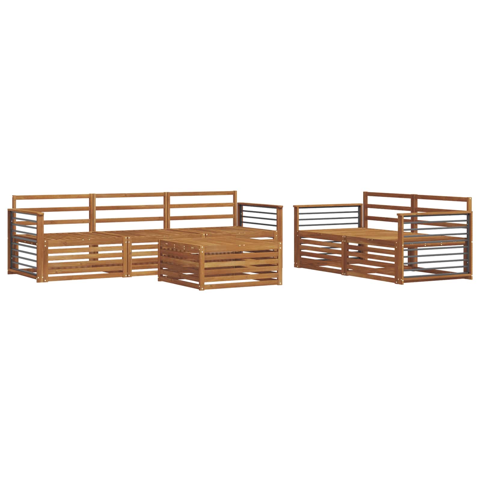 Ensemble de canapés d'extérieur 6 pcs Naturel - XIOS