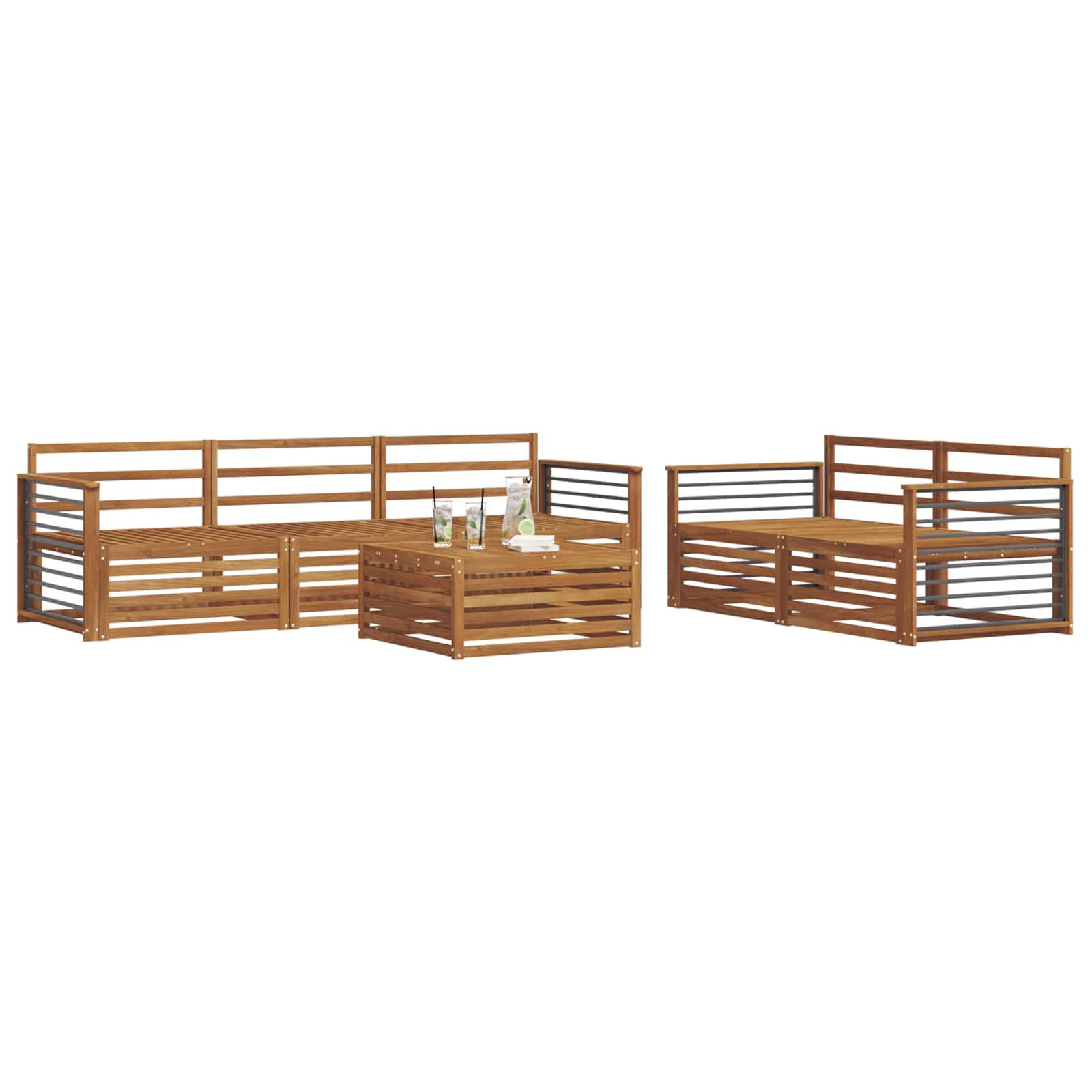 Ensemble de canapés d'extérieur 6 pcs Naturel - XIOS
