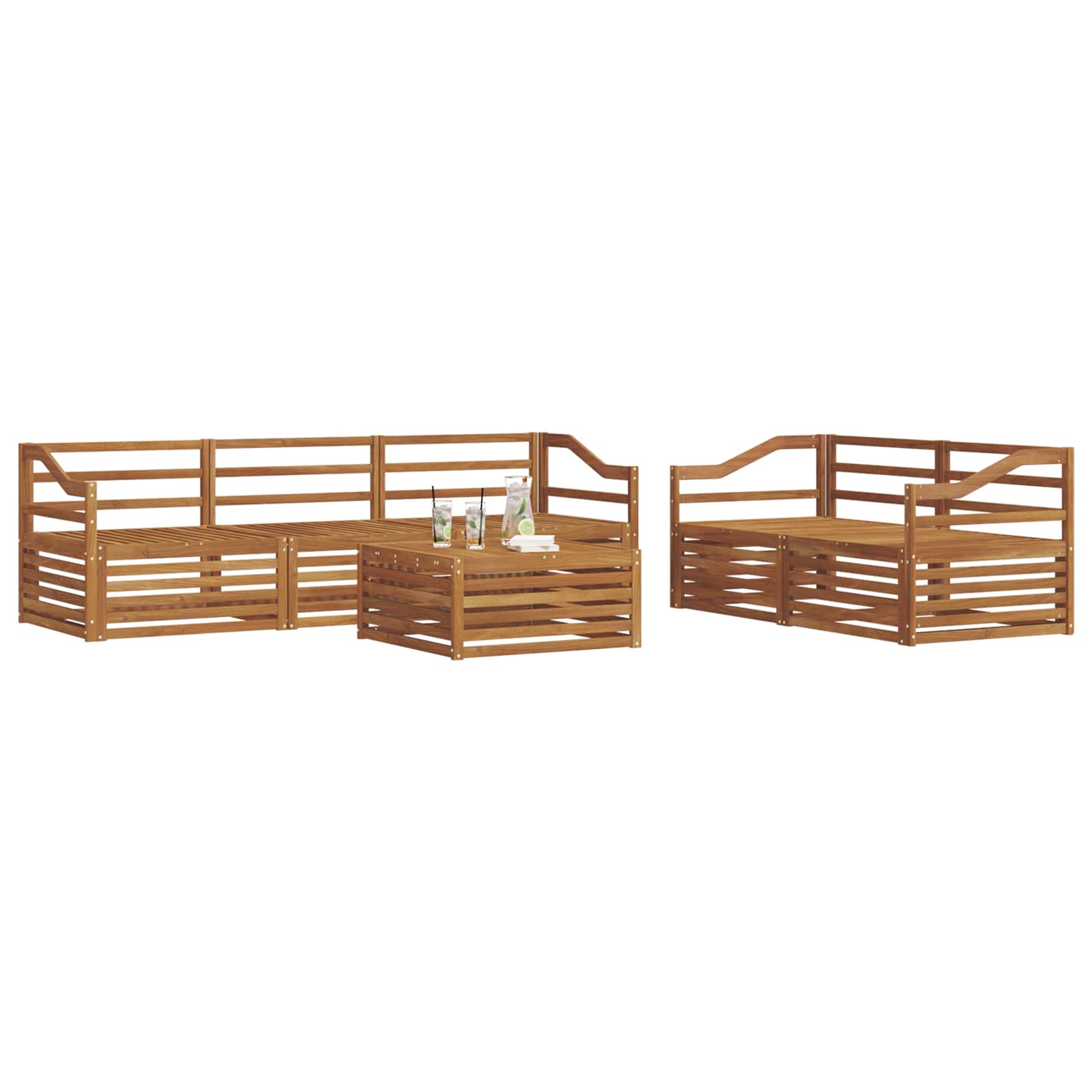 Ensemble de canapés d'extérieur 6 pcs Naturel - XIOS