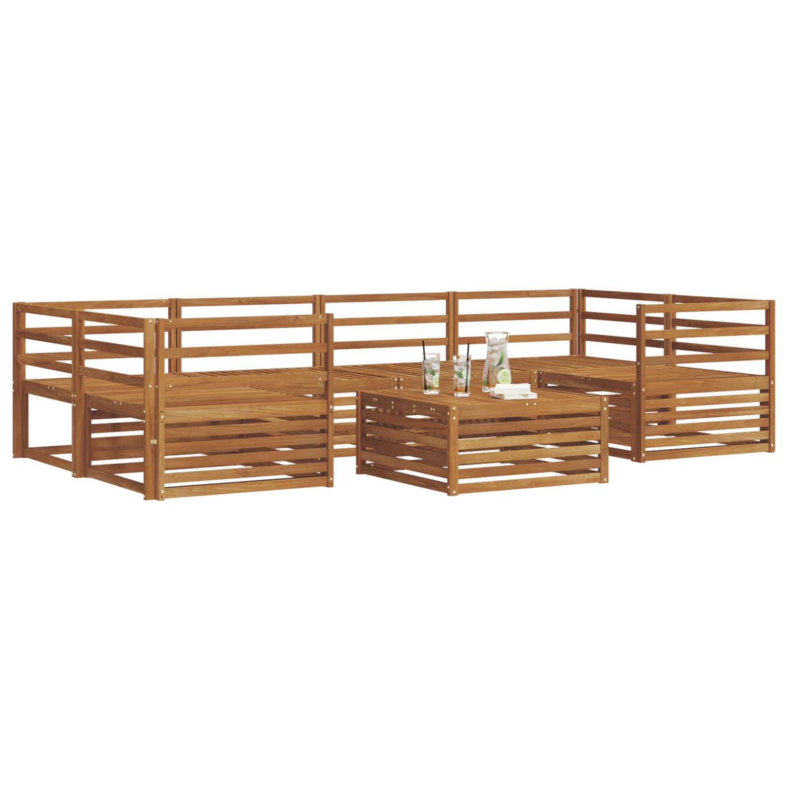 Ensemble de canapés d'extérieur 7 pcs Naturel - XIOS